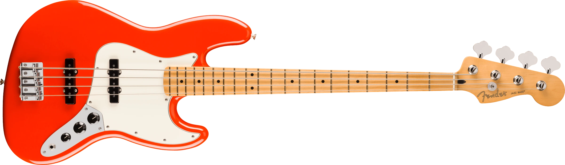 Fender® Player II Jazz Bass®, Maple Fingerboard, Coral Red