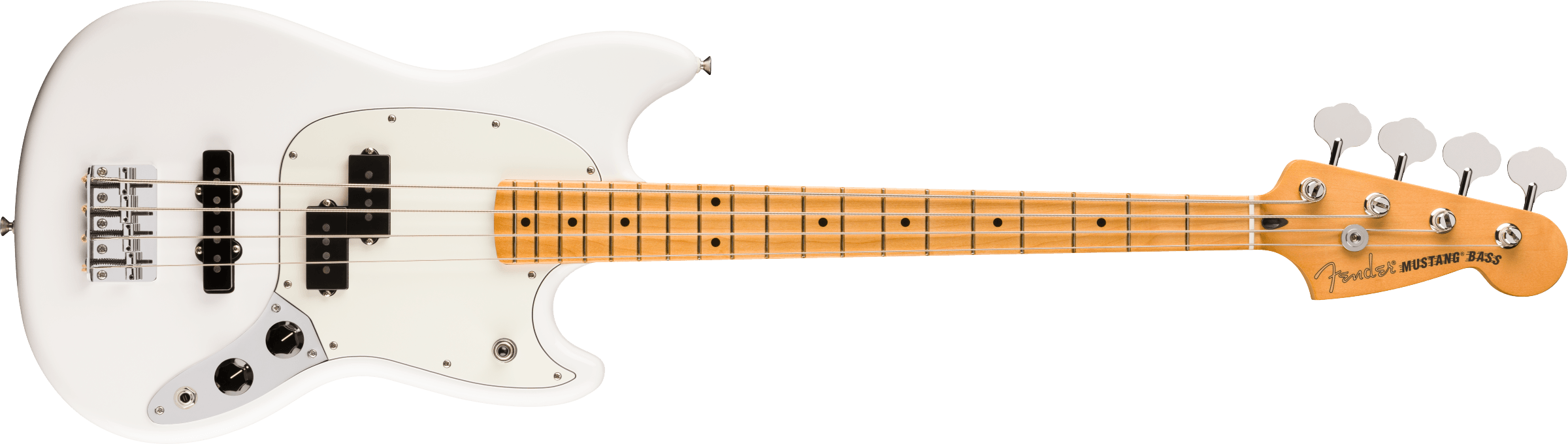 Fender® Player II Mustang® Bass PJ, Maple Fingerboard, Polar White