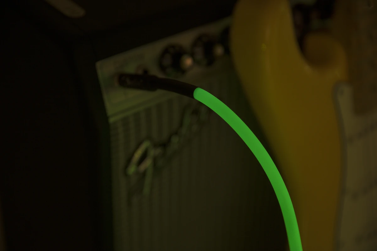Fender® Professional Glow in the Dark Cable, Green, 18.6'