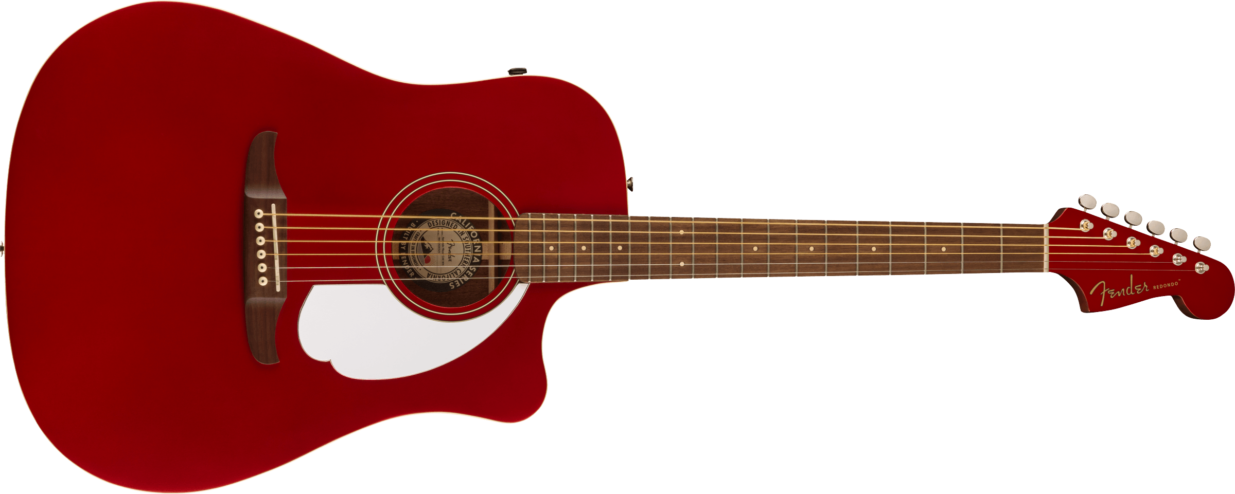 Fender® Redondo Player, Walnut Fingerboard, White Pickguard, Candy Apple Red