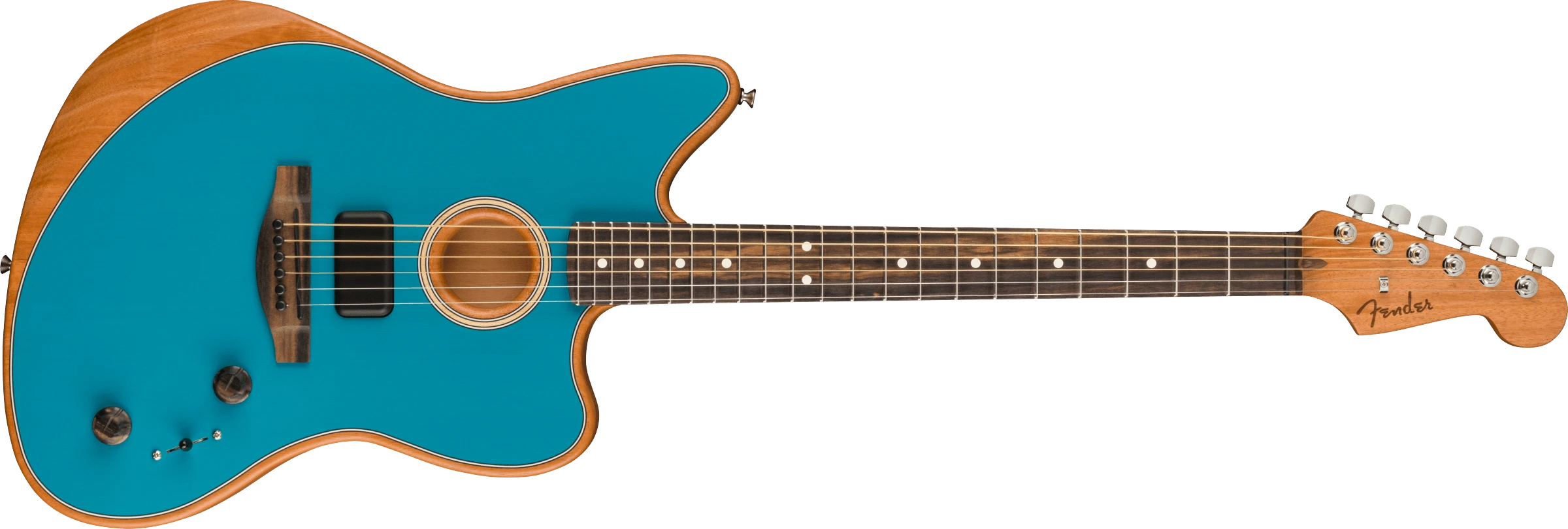 Fender® American Acoustasonic® Jazzmaster®, Ocean Turquoise, Ebony Fingerboard