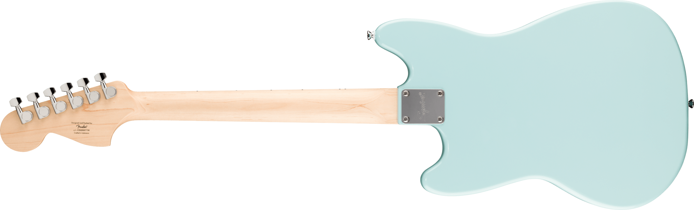 Squier® Squier Sonic® Mustang®, Maple Fingerboard, White Pickguard, Daphne Blue