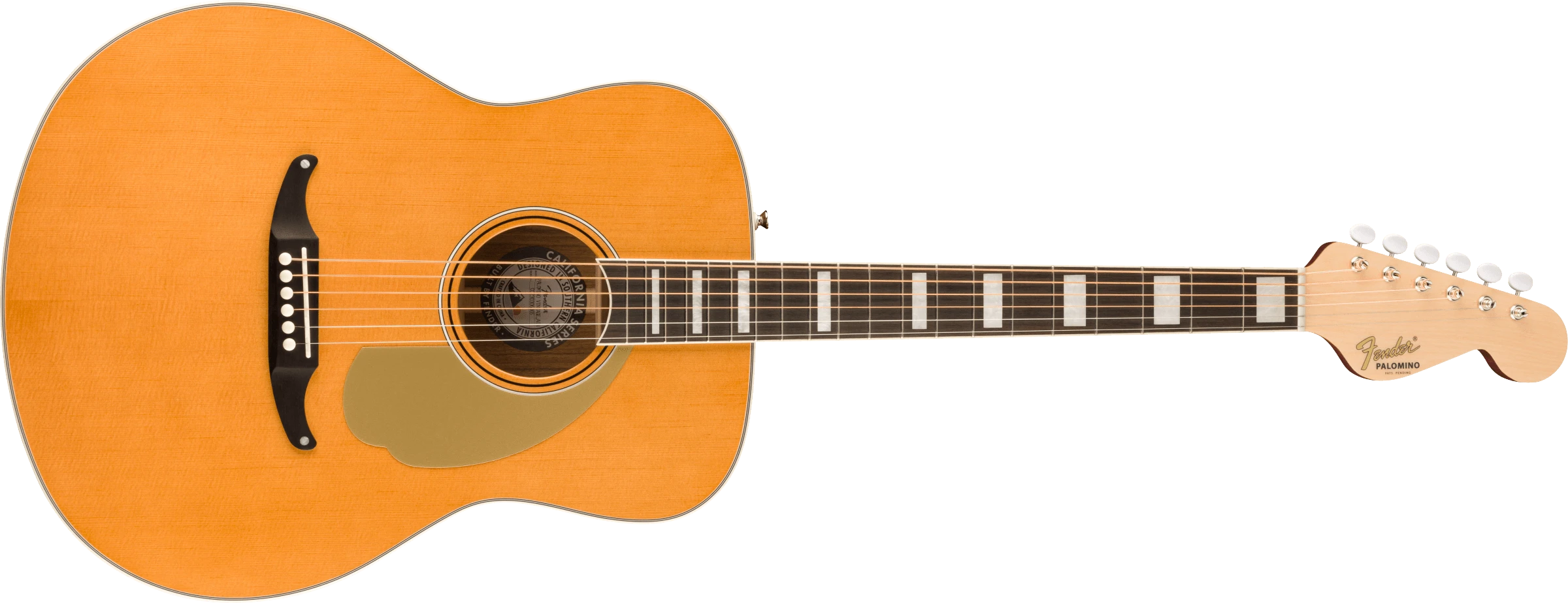 Fender® California Vintage Palomino with Case, Gold Pickguard, Aged Natural
