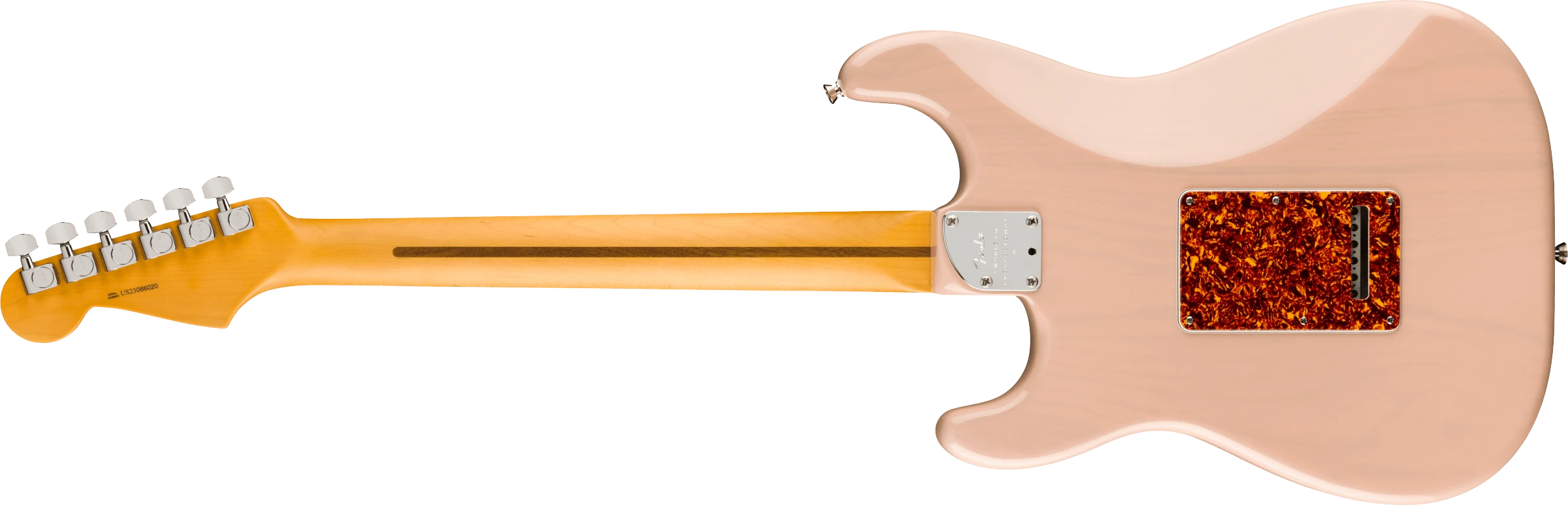 Fender® American Professional II Stratocaster® Thinline, Rosewood Fingerboard, Transparent Shell Pink