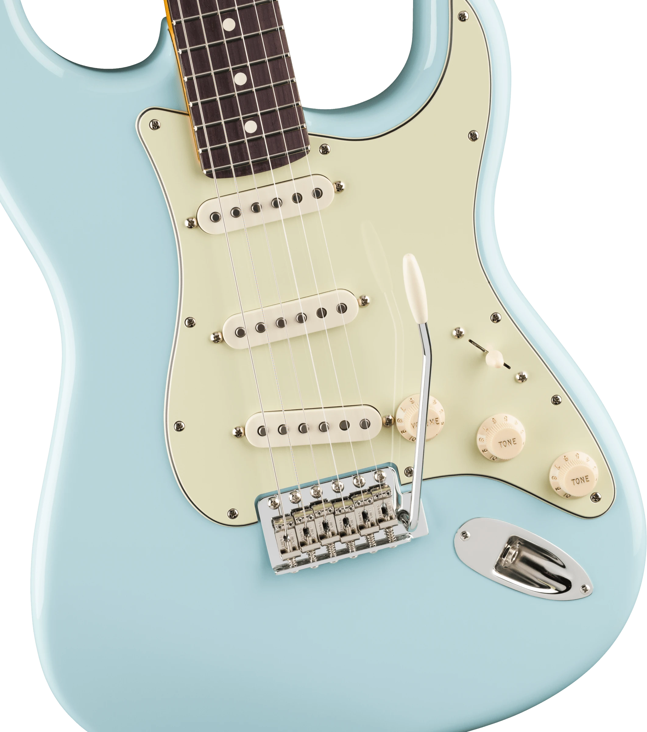 Fender® Limited Edition American Professional Classic Stratocaster® featuring the Fender® Silent System™, Rosewood Fingerboard. Daphne Blue