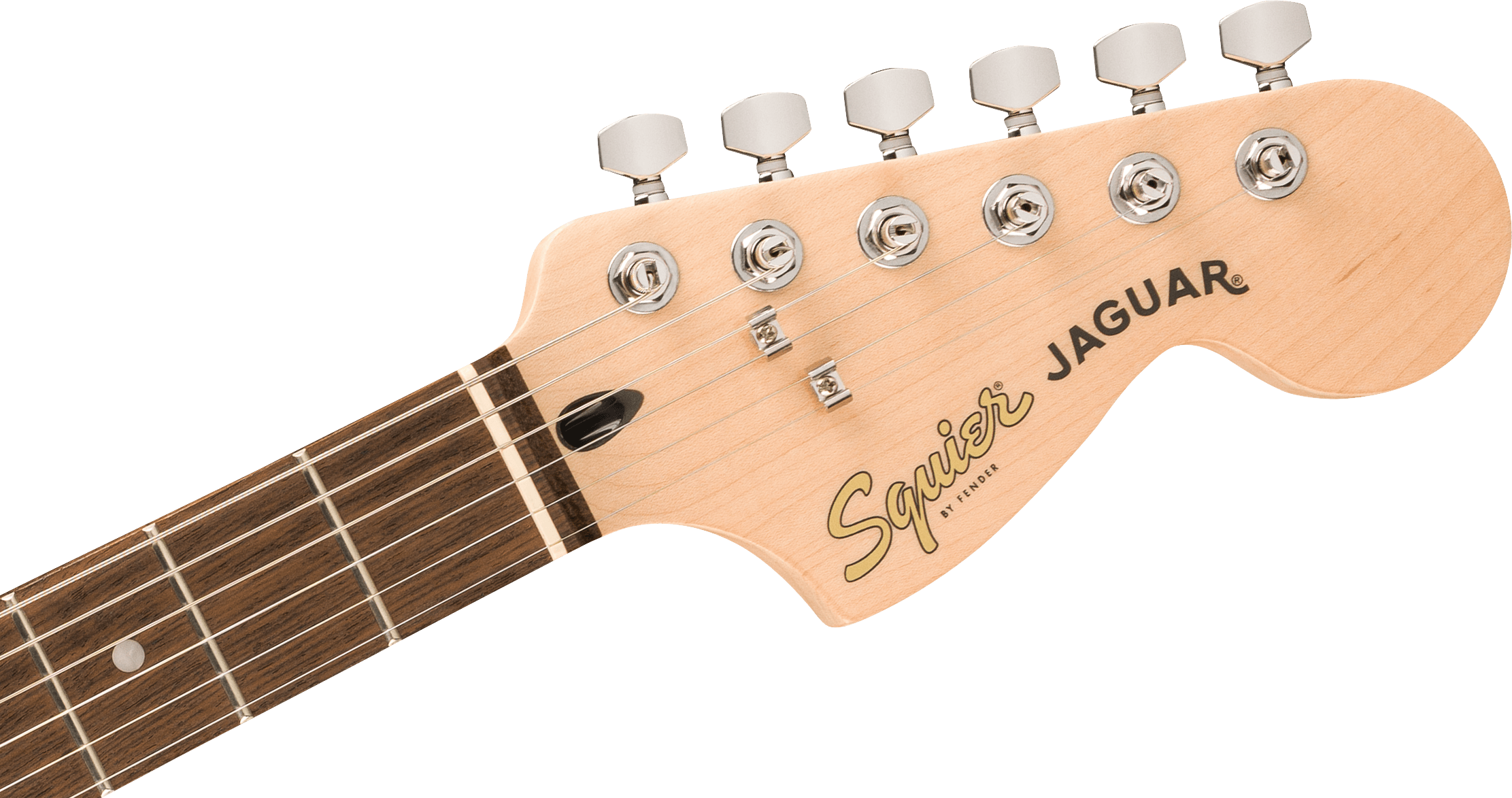 Squier® Affinity Series® Jaguar®, Laurel Fingerboard, Black Pickguard, 3-Color Sunburst