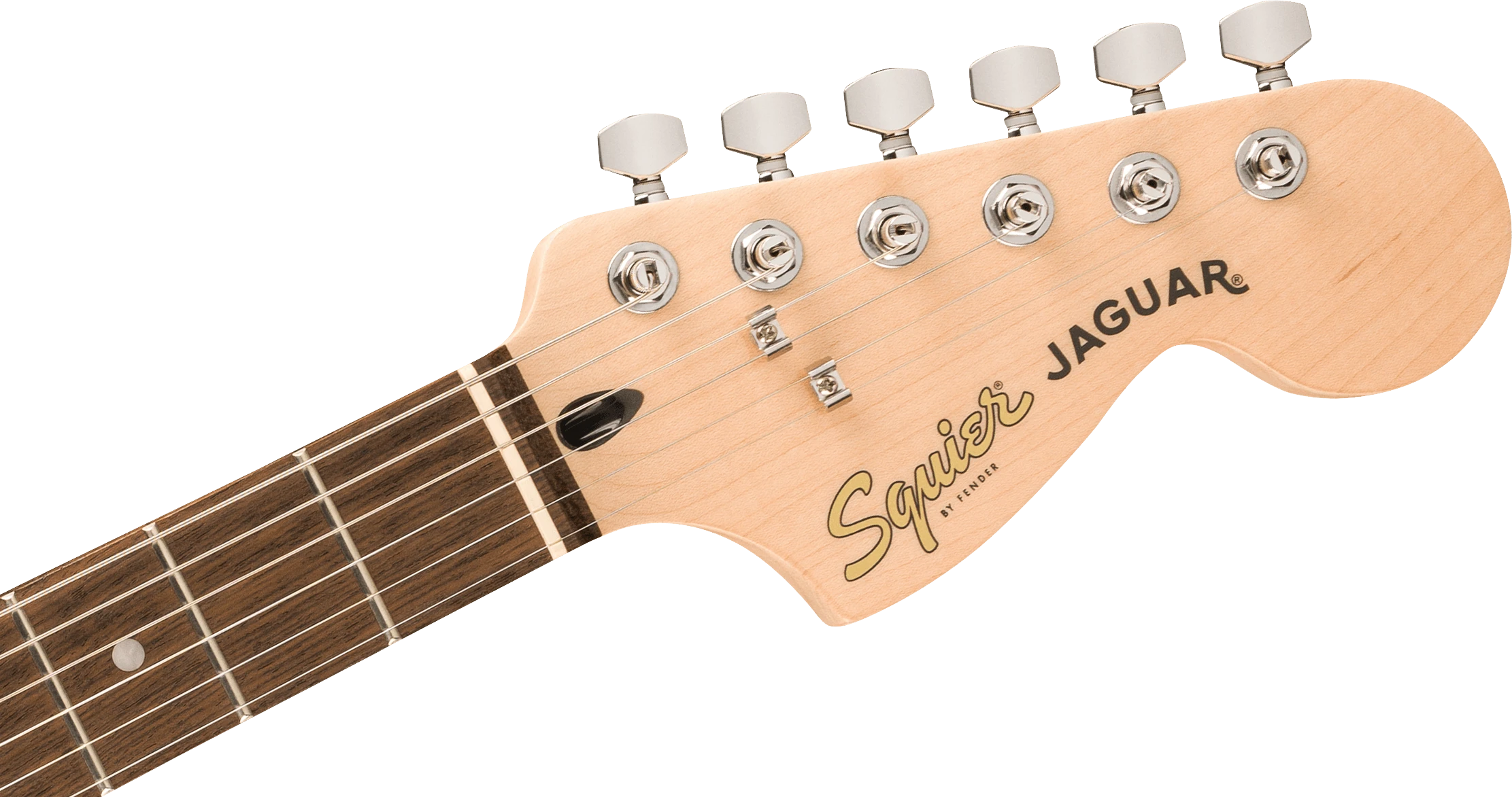 Squier® Affinity Series® Jaguar®, Laurel Fingerboard, Black Pickguard, 3-Color Sunburst