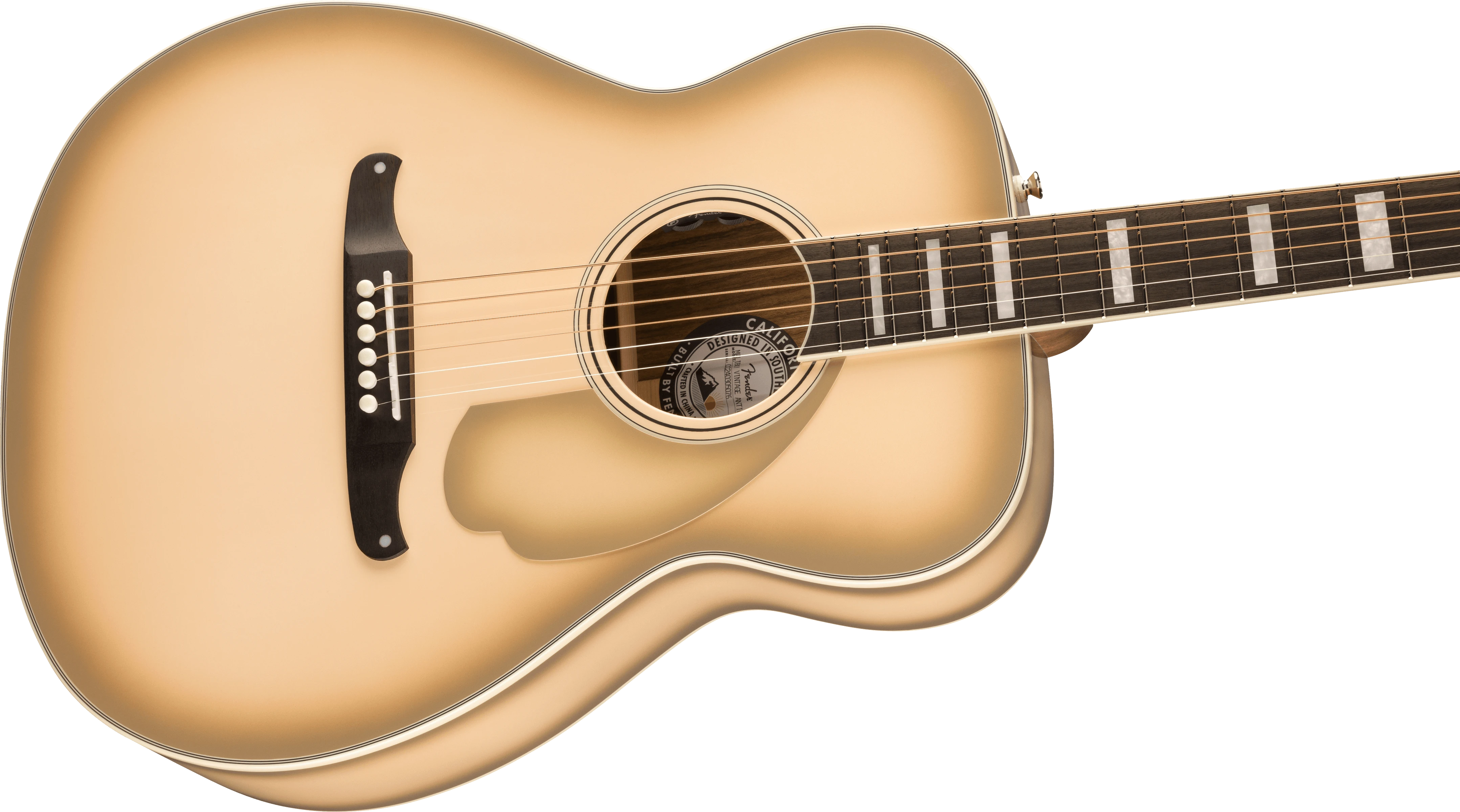 Fender® Limited Edition California Vintage Malibu with Case, Antigua Pickguard, Antigua