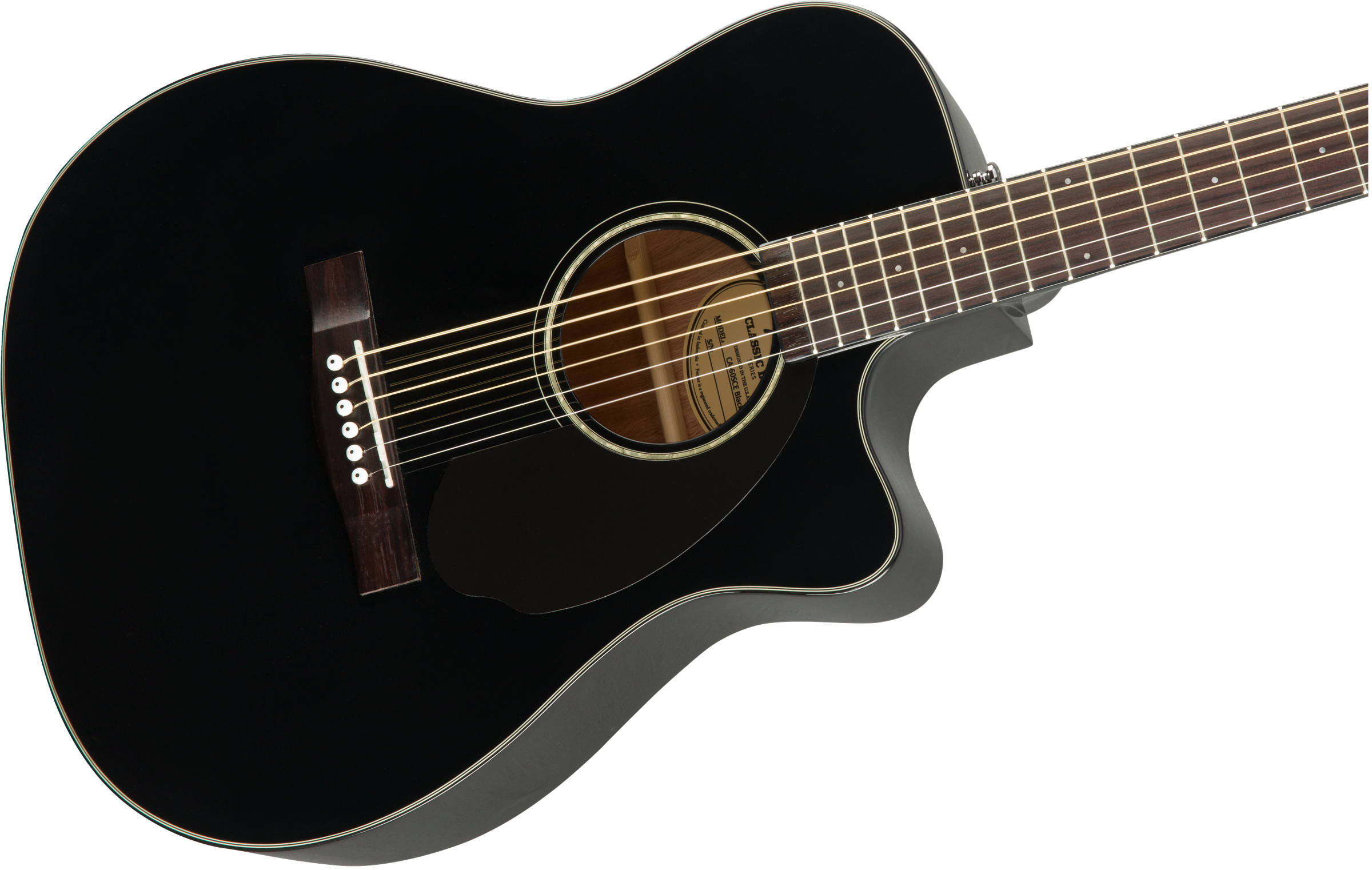 Fender® CC-60SCE Concert, Walnut Fingerboard, Black