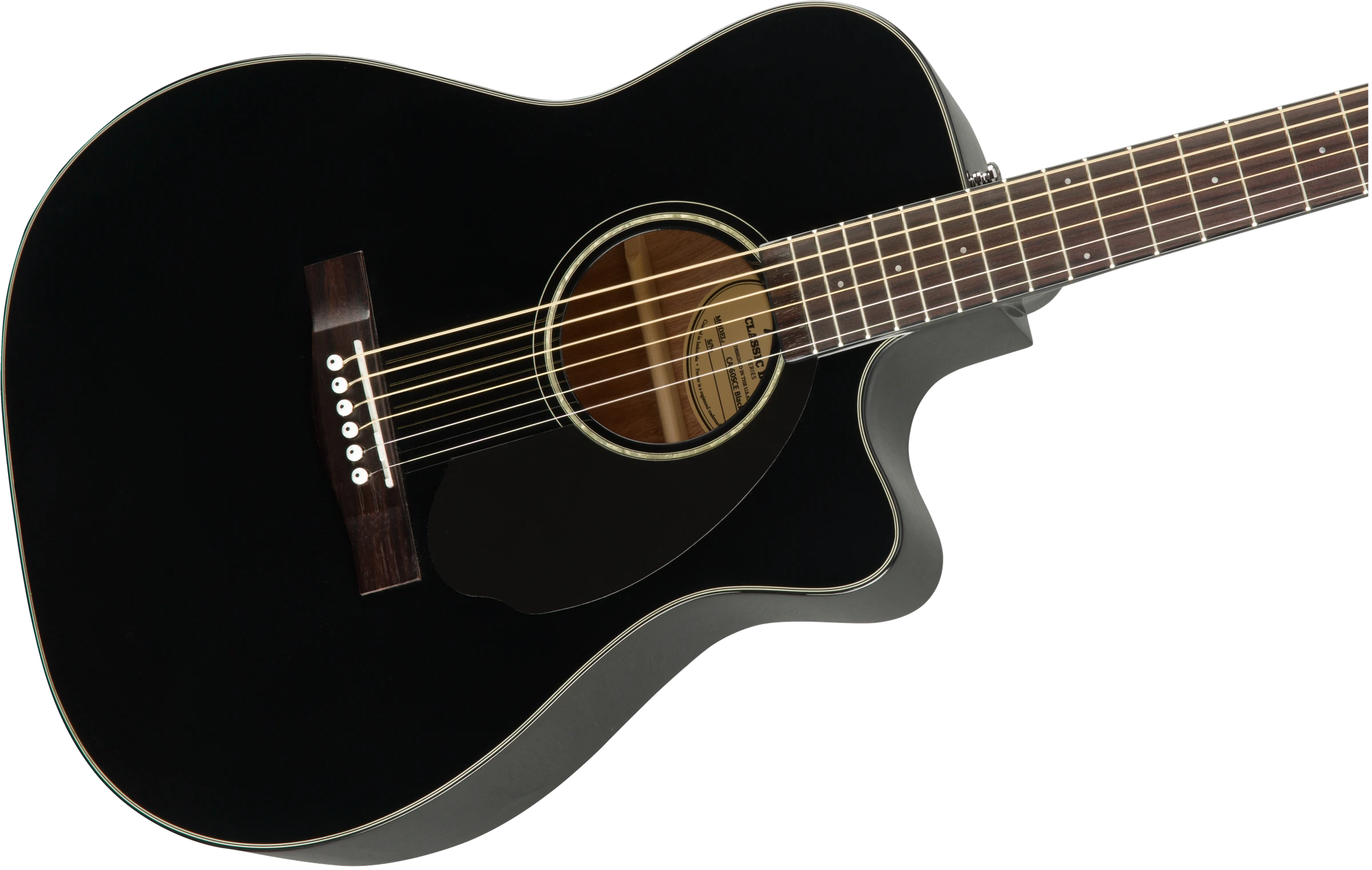 Fender® CC-60SCE Concert, Walnut Fingerboard, Black