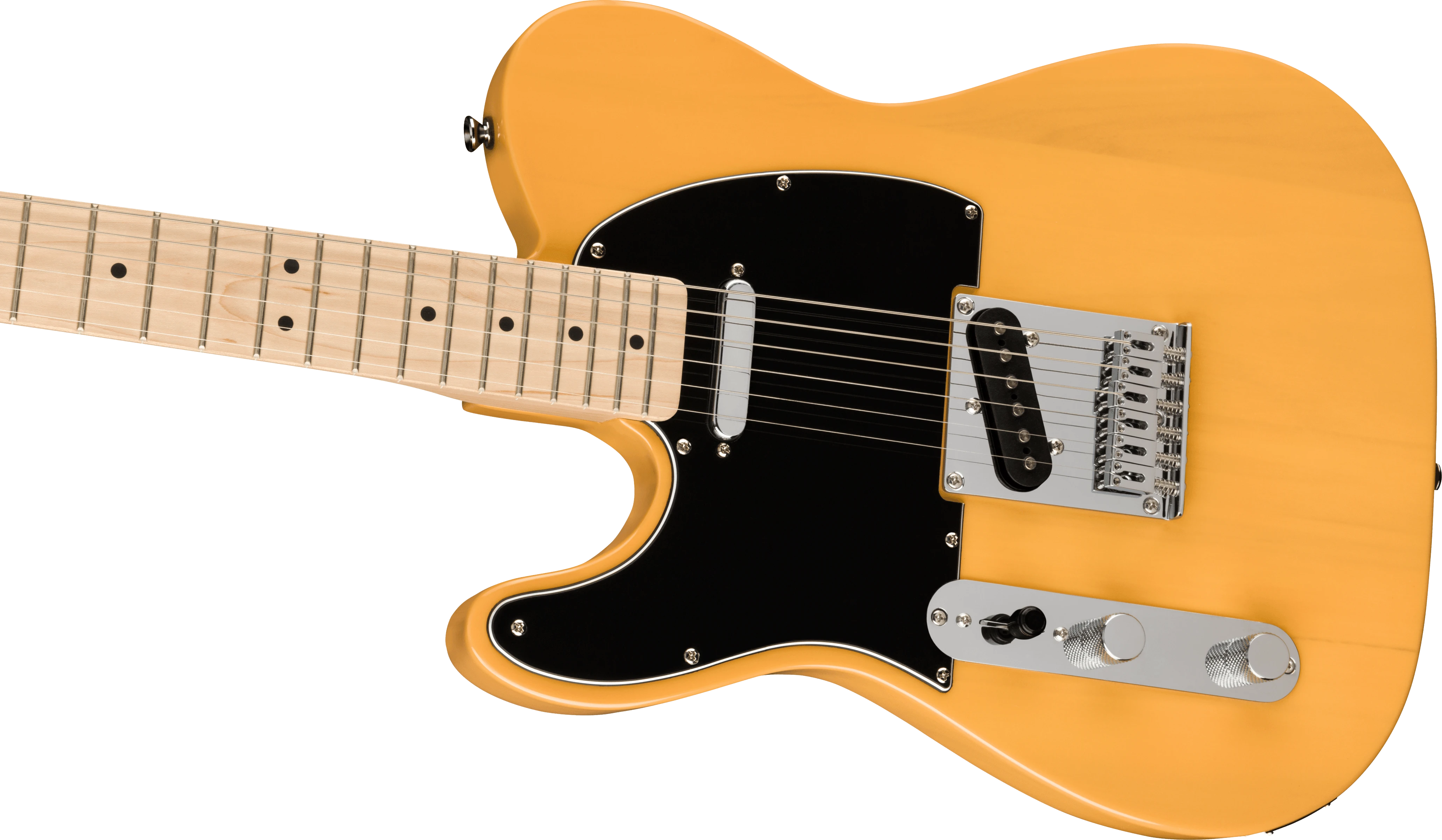 Squier® Affinity Series® Telecaster® Left-Handed, Maple Fingerboard, Black Pickguard, Butterscotch Blonde