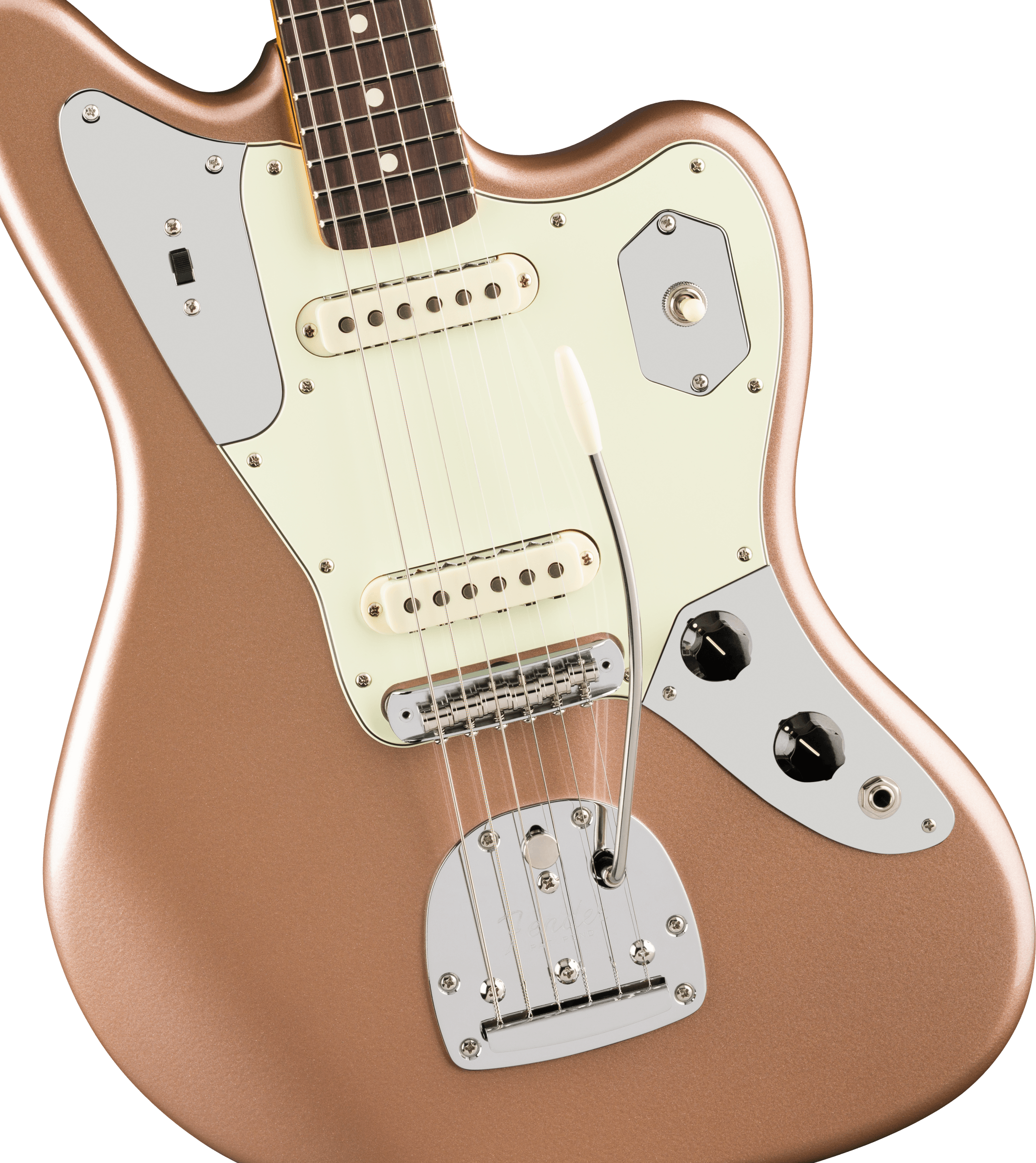 Fender® American Professional Classic Jaguar®, Rosewood Fingerboard, Faded Firemist Gold