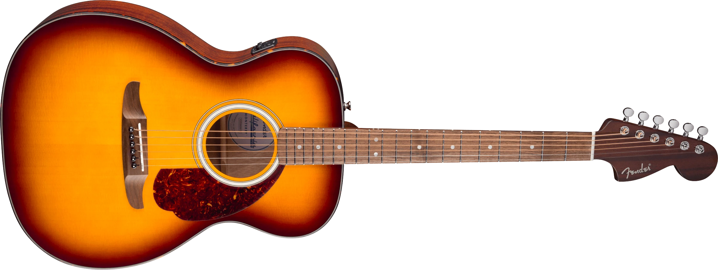 Fender® California Deluxe Monterey™ E, Walnut Fingerboard, Honey Sunburst