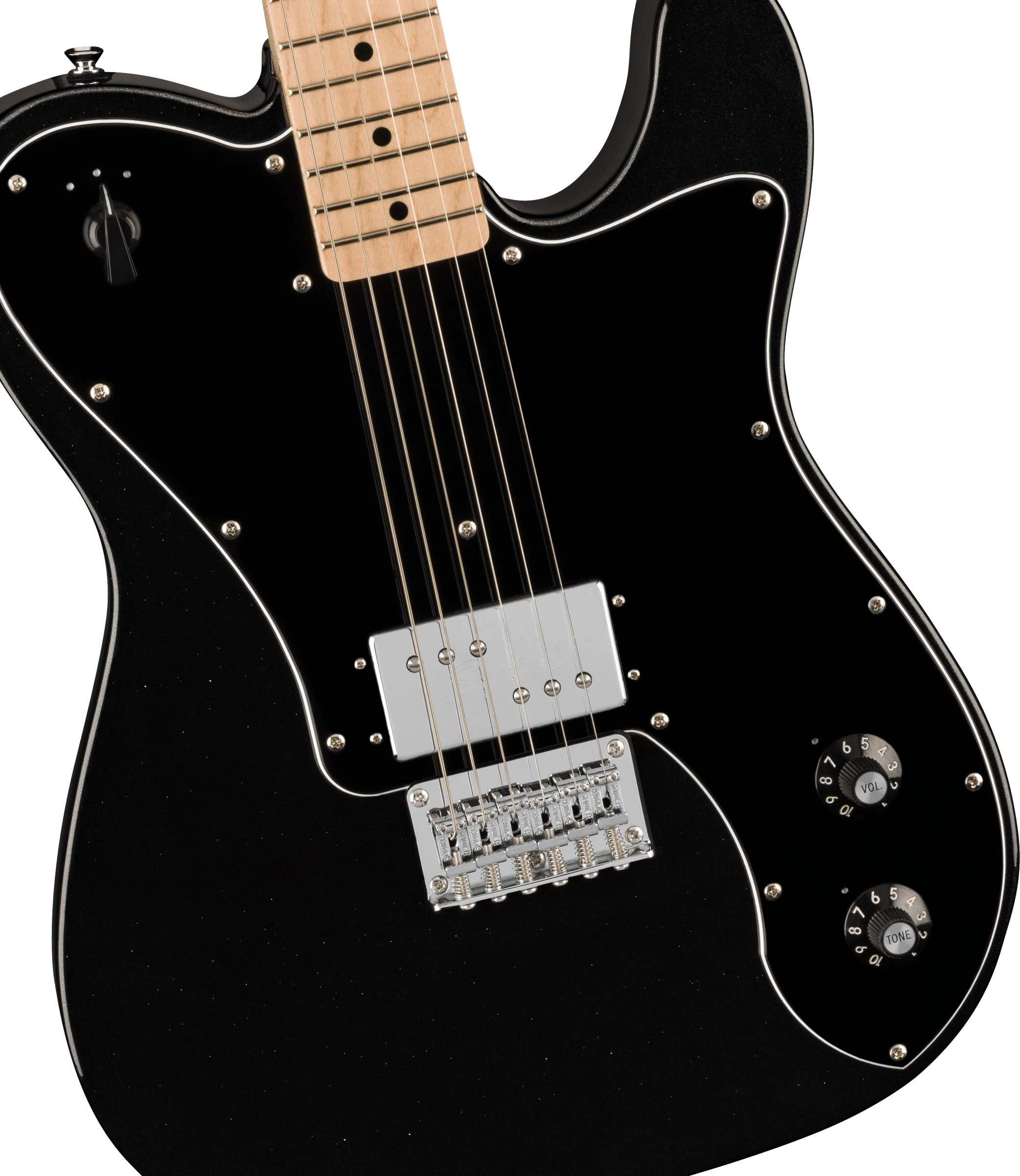 Squier® Paranormal Esquire® Deluxe, Maple Fingerboard, Black Pickguard, Metallic Black