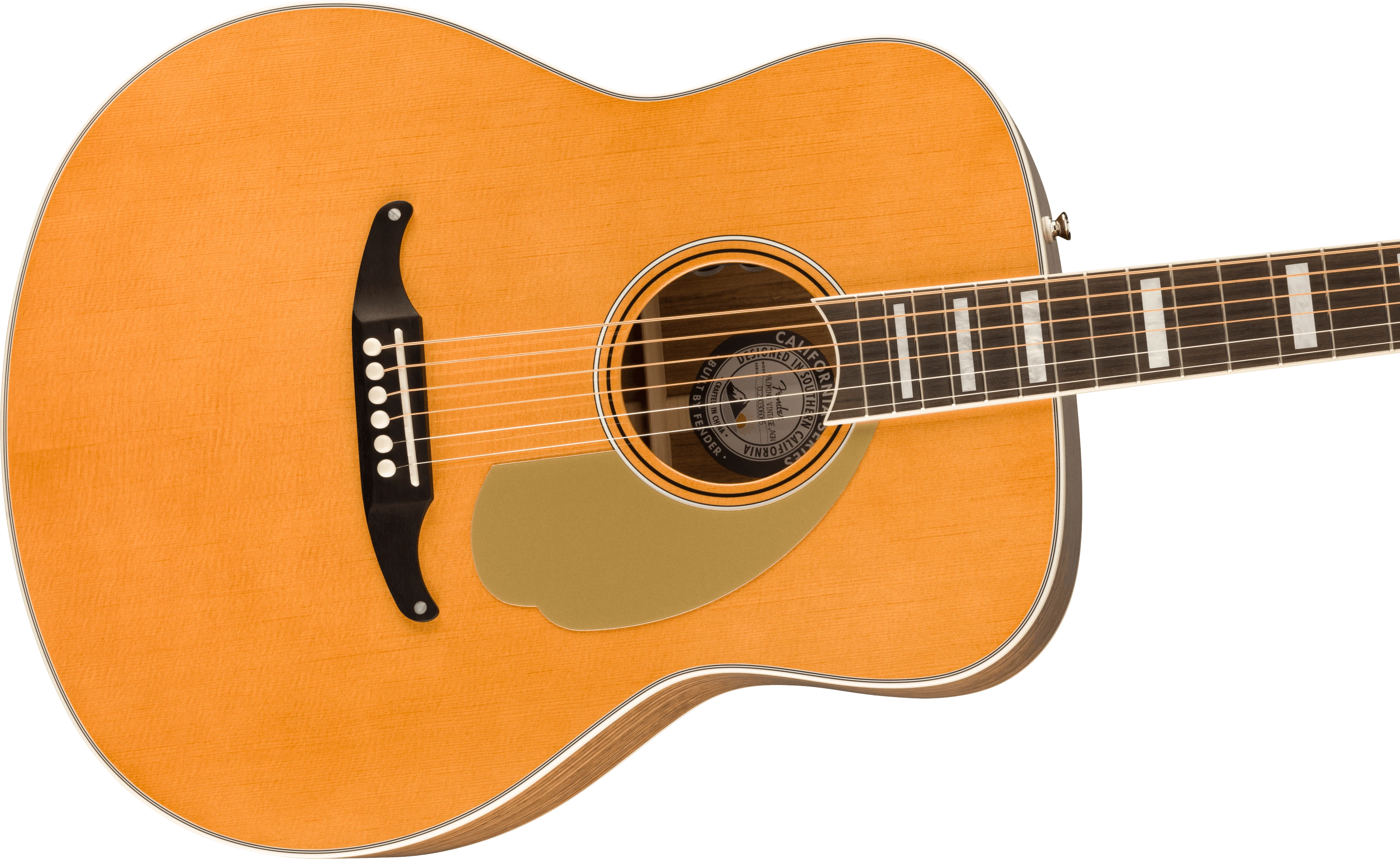 Fender® California Vintage Palomino with Case, Gold Pickguard, Aged Natural