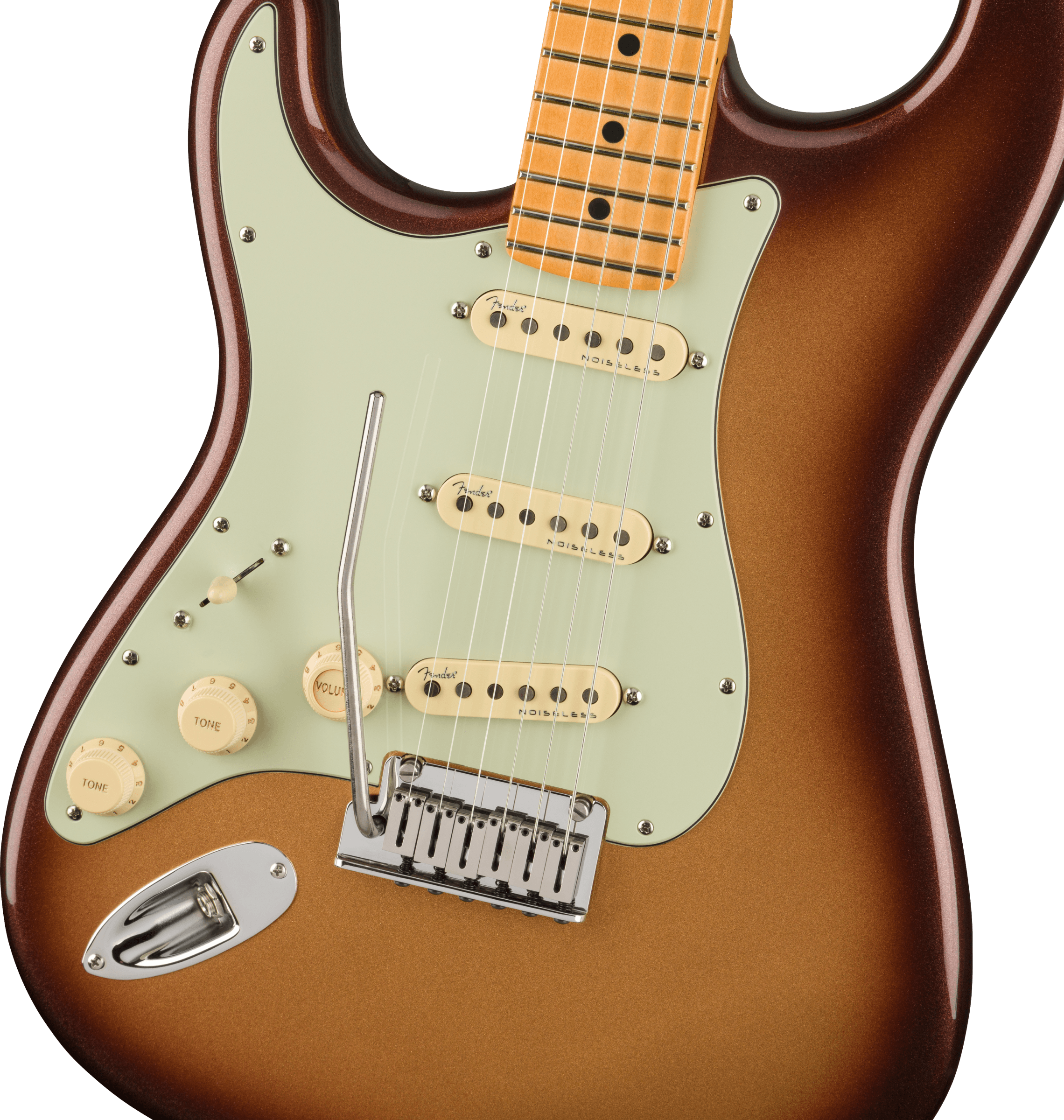 Fender® American Ultra Stratocaster® Left-Hand, Maple Fingerboard, Mocha Burst