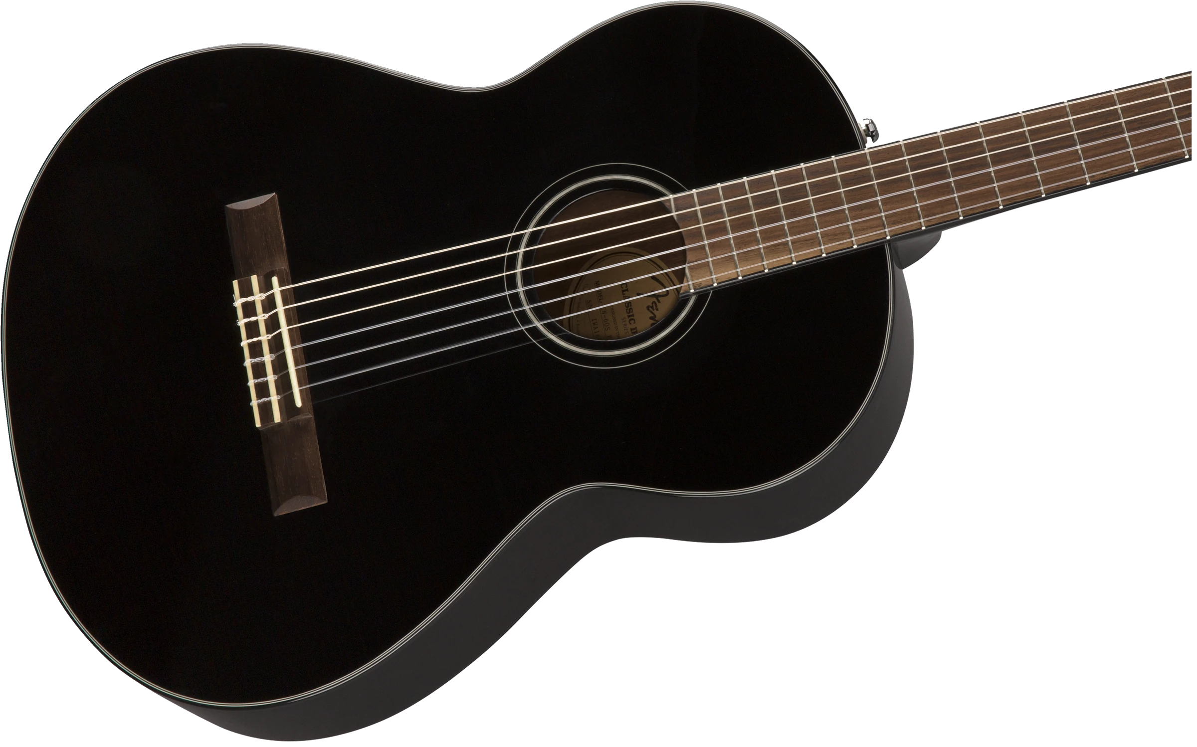 Fender® CN-60S Nylon, Walnut Fingerboard, Black