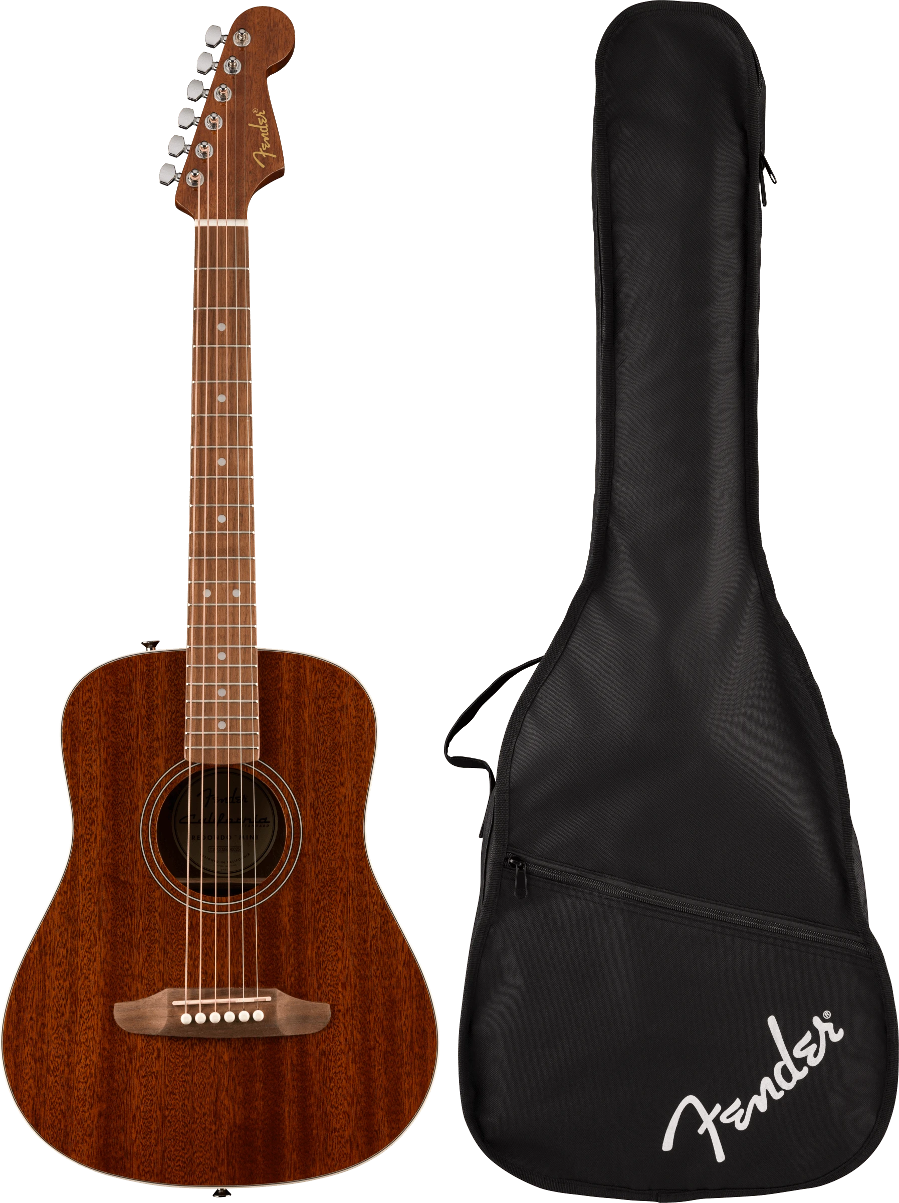 Fender® California Standard Redondo™ Mini with Bag, Sapele Top, Natural Sapele