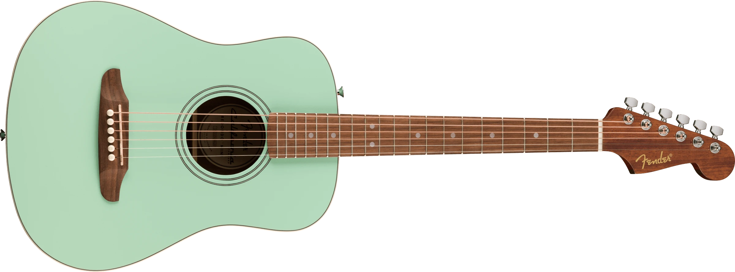 Fender® California Standard Redondo™ Mini with Bag, Spruce Top, Surf Green