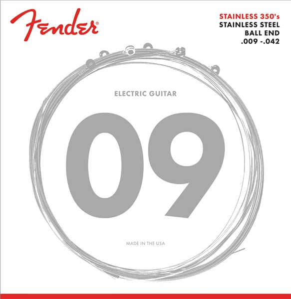 Fender® 350s Stainless Steel Ball End, 350L Gauges .009-.042
