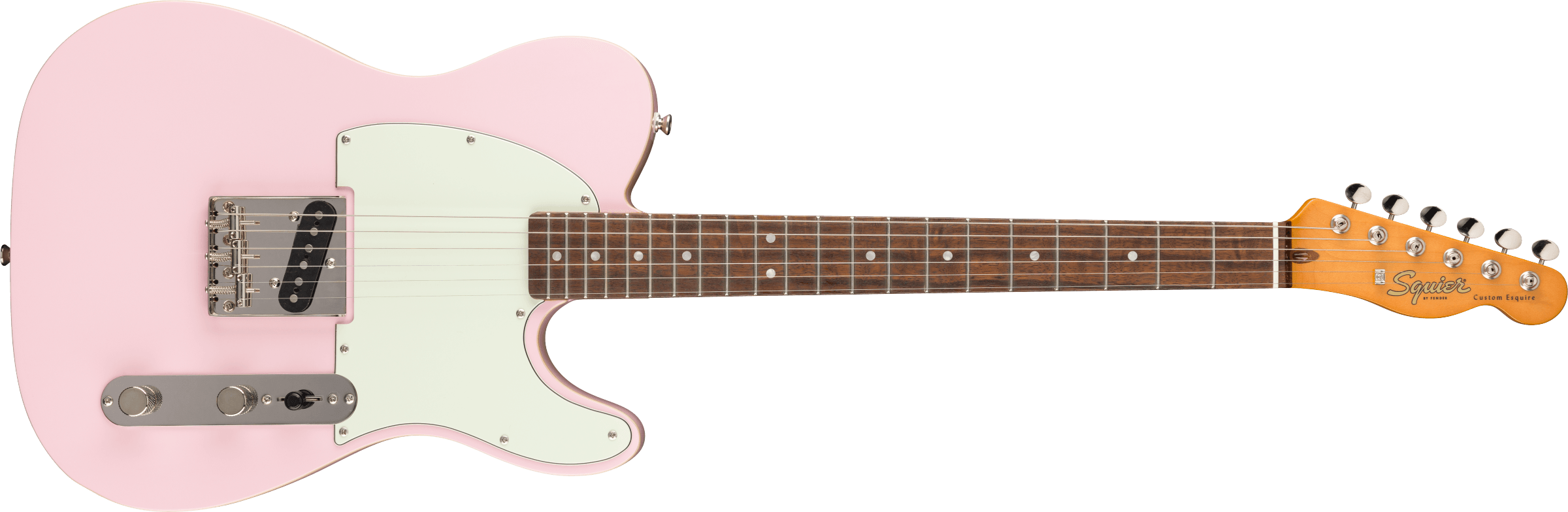 Squier® FSR Classic Vibe™ '60s Custom Esquire®, Laurel Fingerboard, Mint Pickguard, Shell Pink