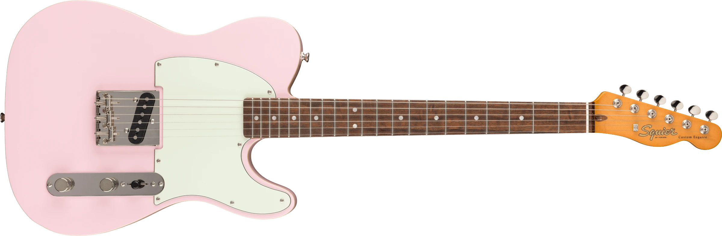 Squier® FSR Classic Vibe™ '60s Custom Esquire®, Laurel Fingerboard, Mint Pickguard, Shell Pink