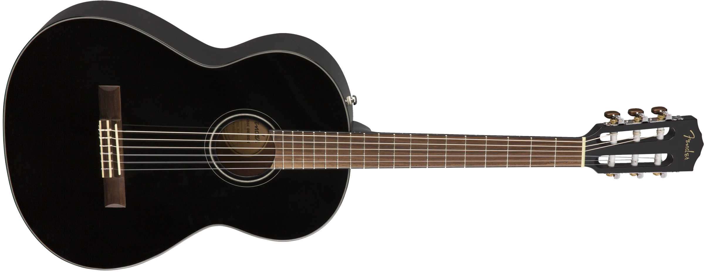 Fender® CN-60S Nylon, Walnut Fingerboard, Black