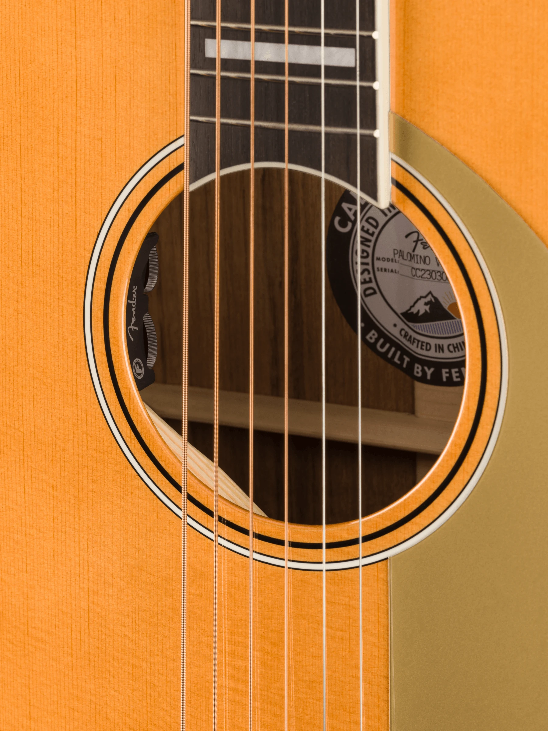 Fender® California Vintage Palomino with Case, Gold Pickguard, Aged Natural