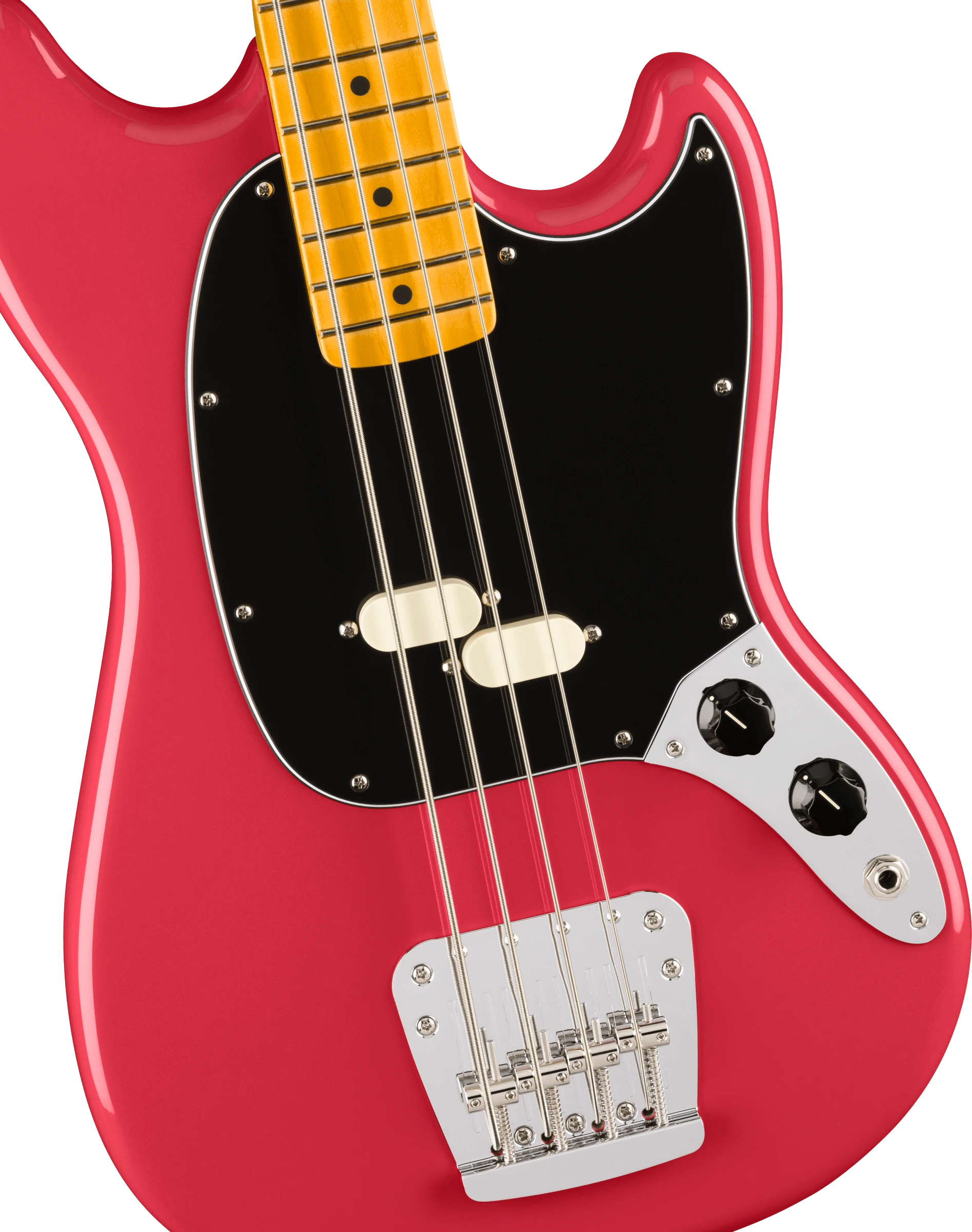 Fender® American Professional Classic Mustang Bass®, Maple Fingerboard, Faded Dakota Red