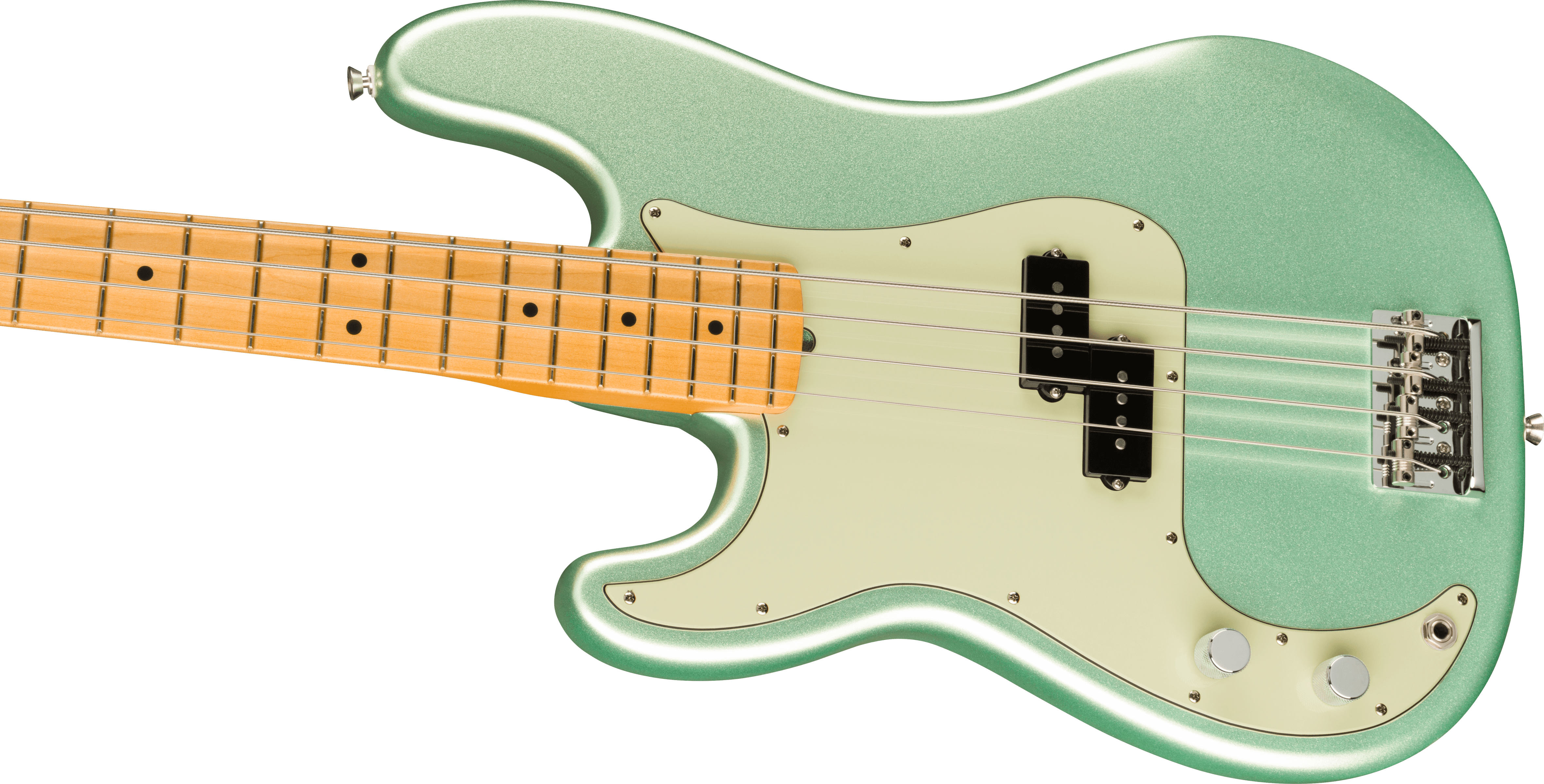 Fender® American Professional II Precision Bass® Left-Hand, Maple Fingerboard, Mystic Surf Green