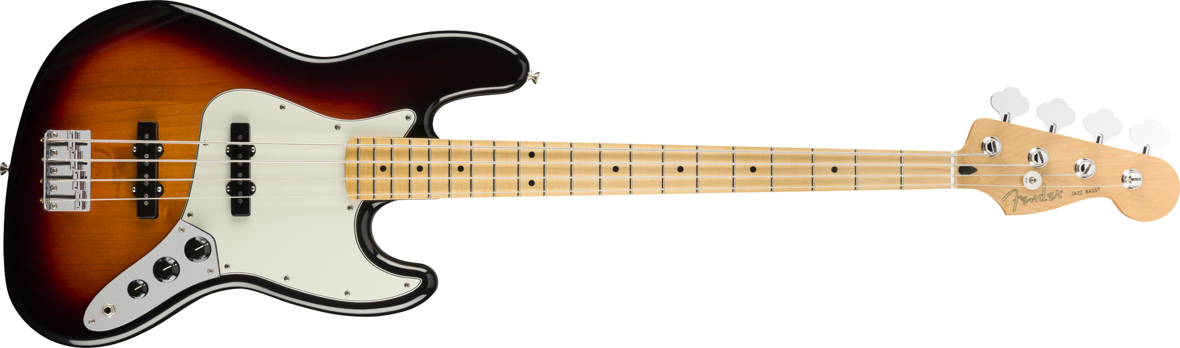 Fender® Player Jazz Bass®, Maple Fingerboard, 3-Color Sunburst