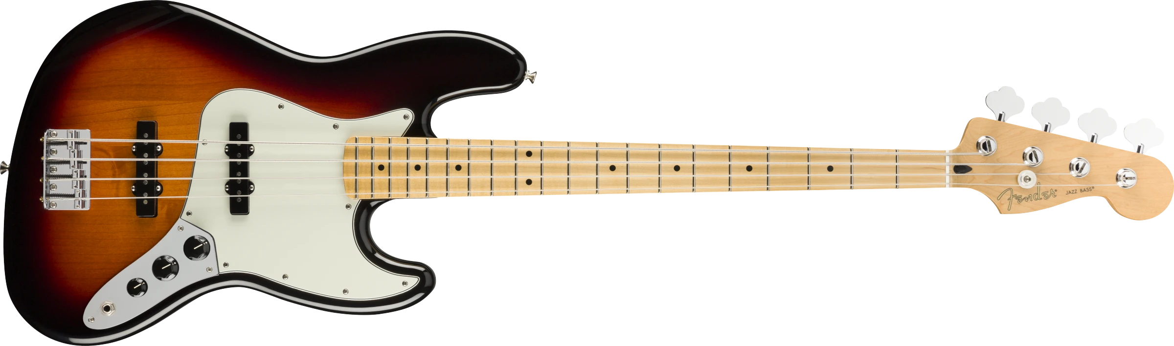 Fender® Player Jazz Bass®, Maple Fingerboard, 3-Color Sunburst