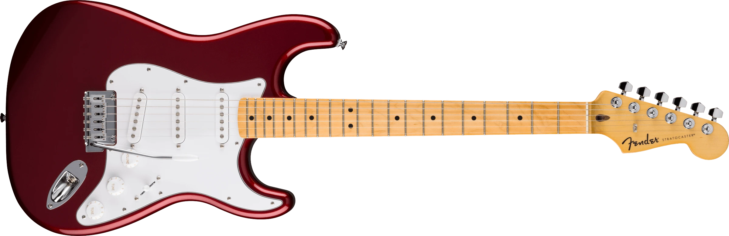 Fender® Standard Stratocaster®, Maple Fingerboard, White Pickguard, Candy Cola