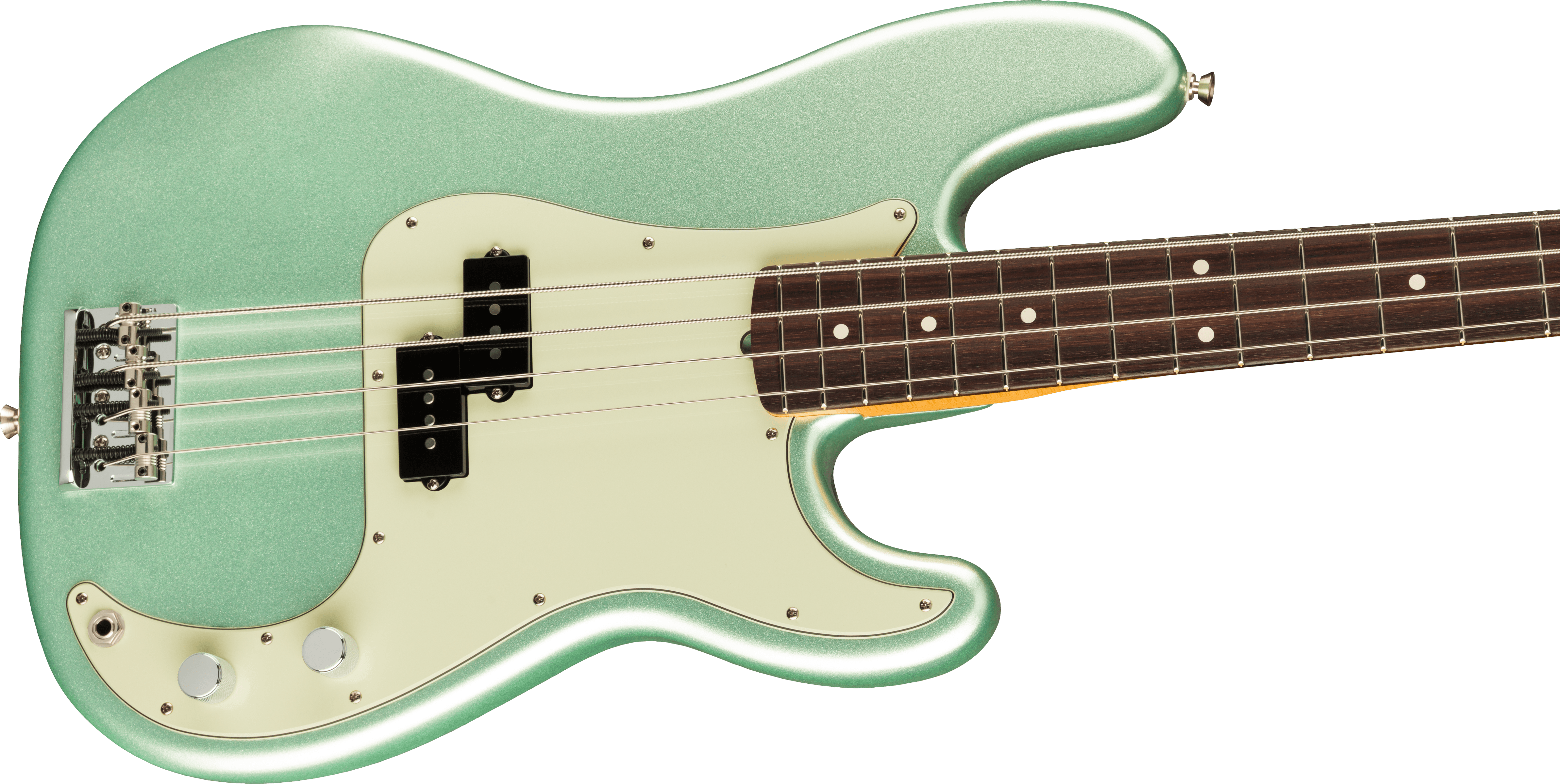 Fender® American Professional II Precision Bass®, Rosewood Fingerboard, Mystic Surf Green