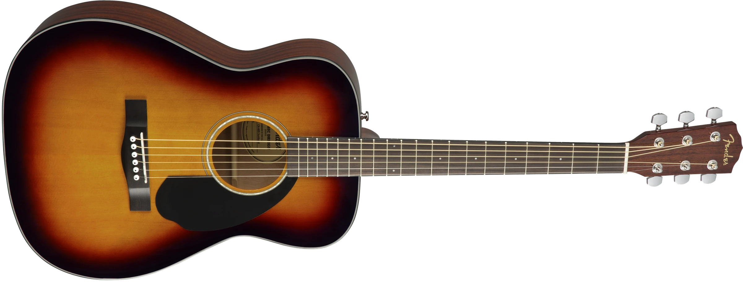 Fender® CC-60S Concert, Walnut Fingerboard, 3-Color Sunburst