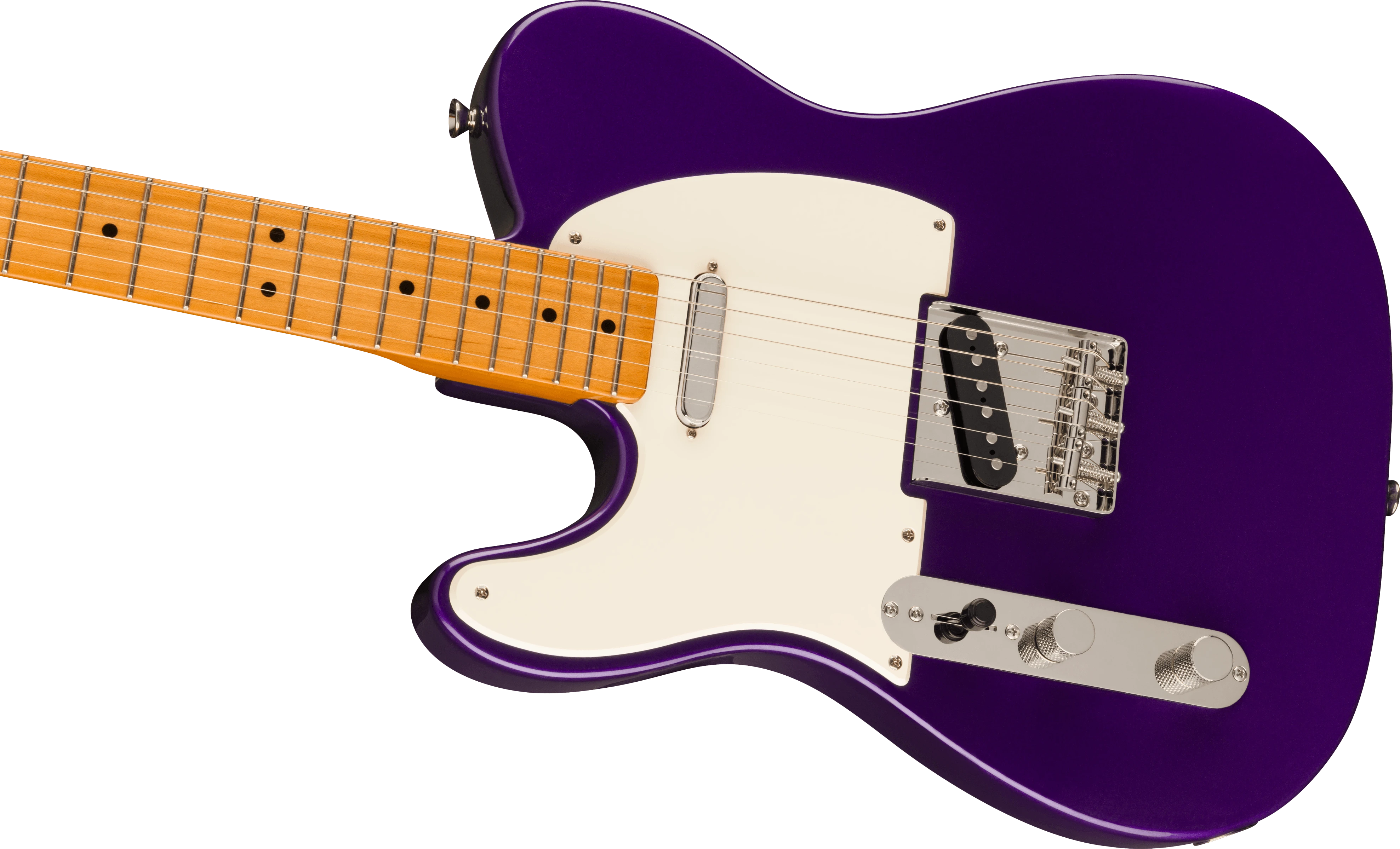 Squier® FSR Classic Vibe '50s Telecaster® Left-Handed, Maple Fingerboard, Parchment Pickguard, Purple Metallic
