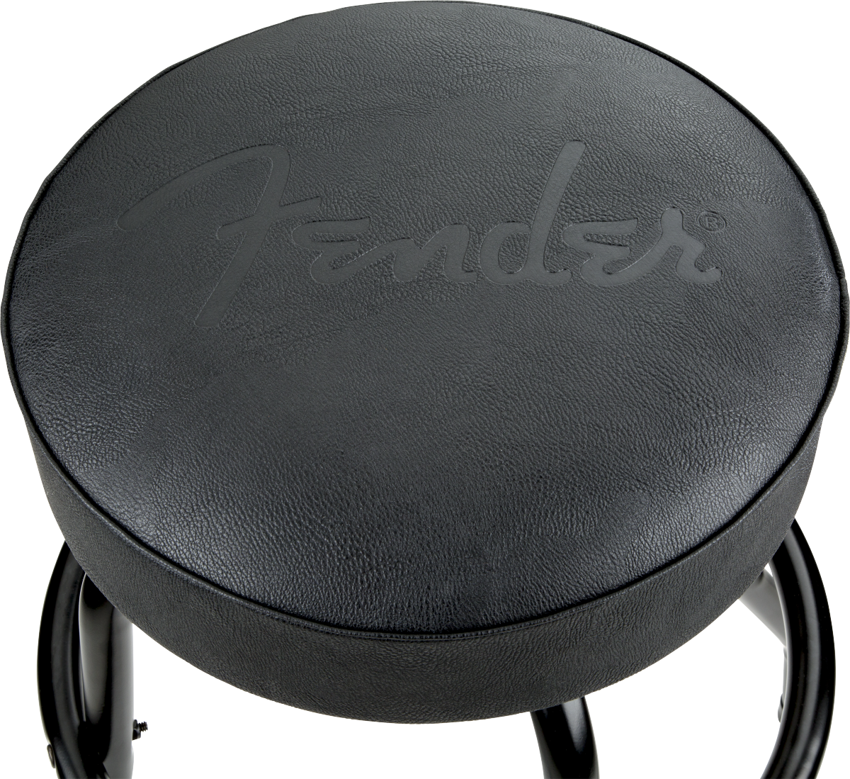 Fender® Embossed Black Logo Barstool, Black/Black, 24"