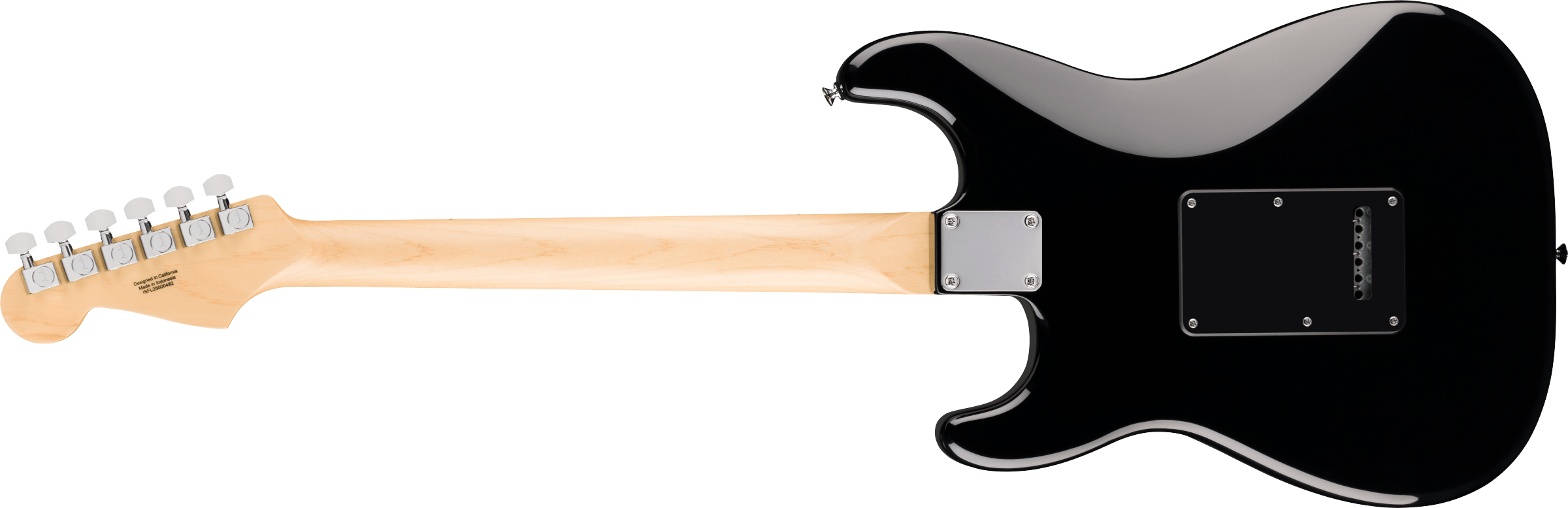Fender® Standard Stratocaster®, Maple Fingerboard, Black Pickguard, Black