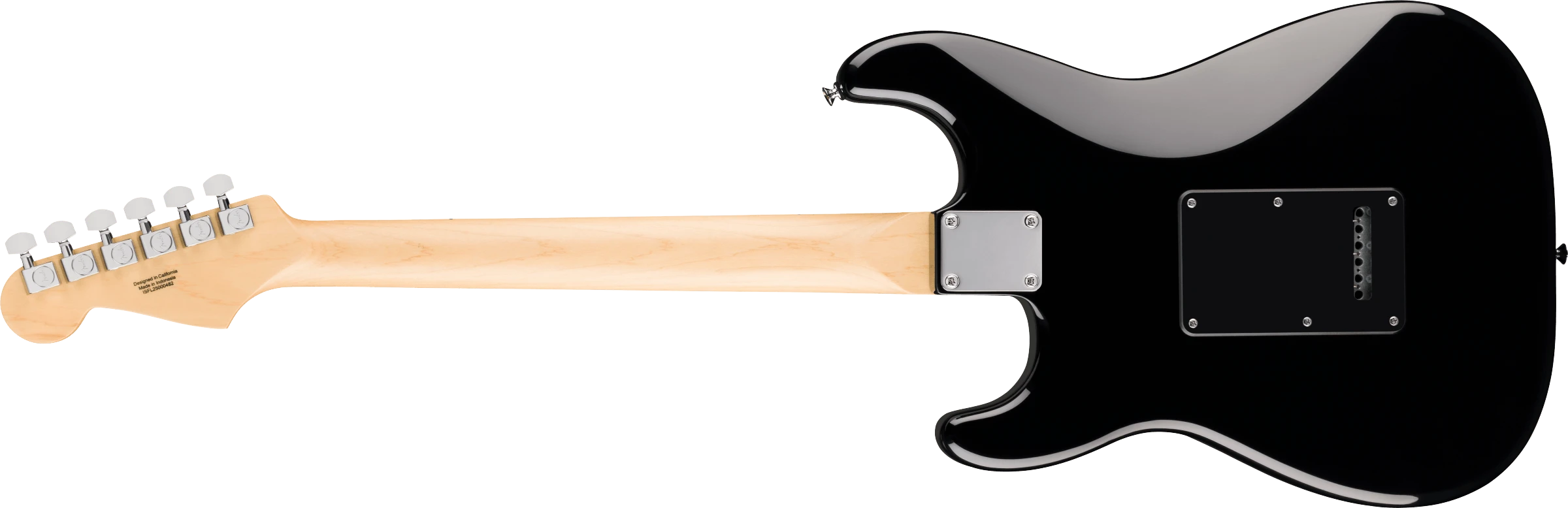Fender® Standard Stratocaster®, Maple Fingerboard, Black Pickguard, Black
