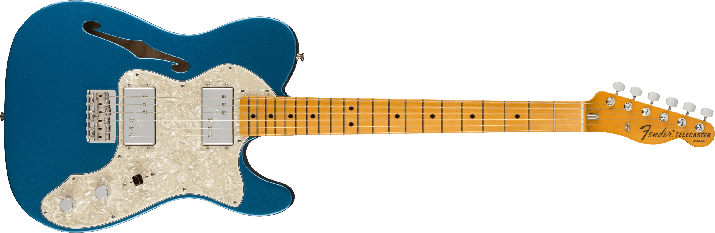 Fender® American Vintage II 1972 Telecaster® Thinline, Maple Fingerboard, Lake Placid Blue