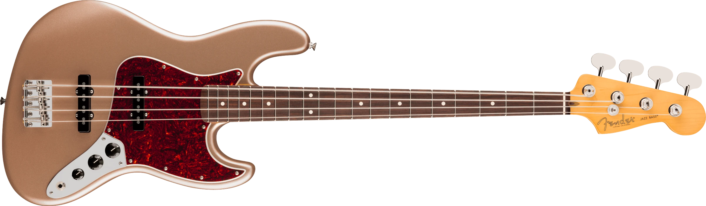 Fender® American Professional Classic Jazz Bass®, Rosewood Fingerboard, Faded Firemist Gold
