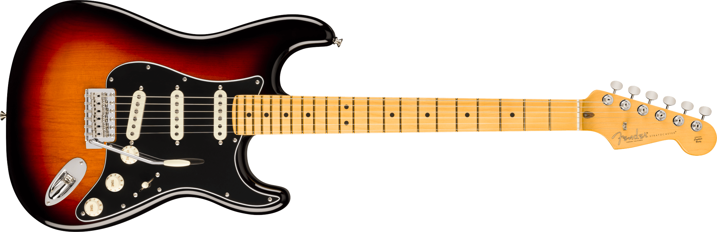 Fender® American Professional Classic Stratocaster®, Maple Fingerboard, 3-Color Sunburst