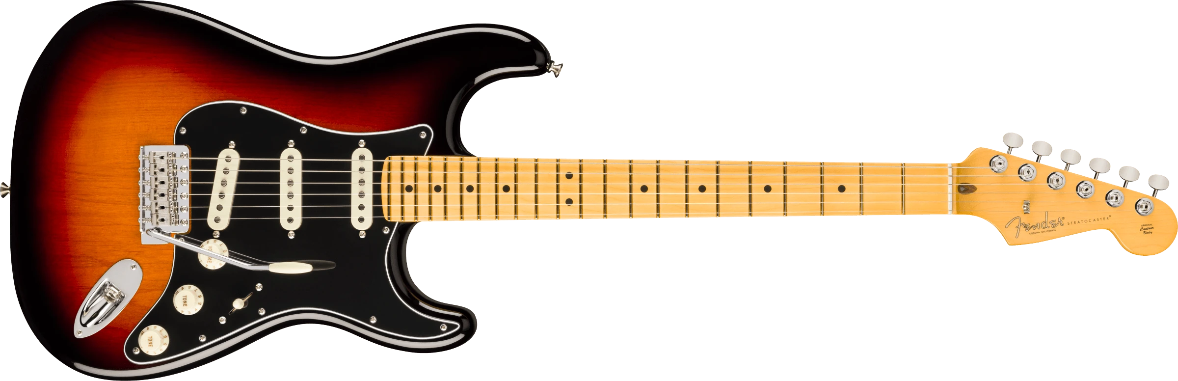 Fender® American Professional Classic Stratocaster®, Maple Fingerboard, 3-Color Sunburst