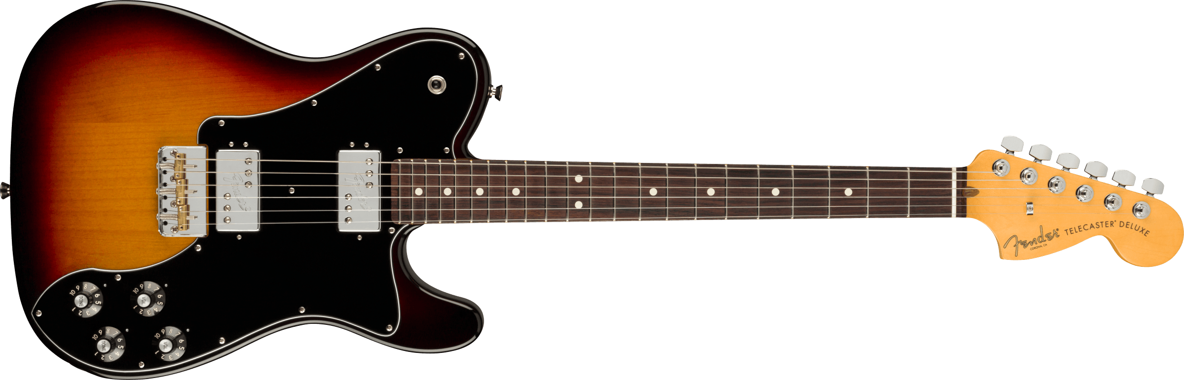 Fender® American Professional II Telecaster® Deluxe, Rosewood Fingerboard, 3-Color Sunburst