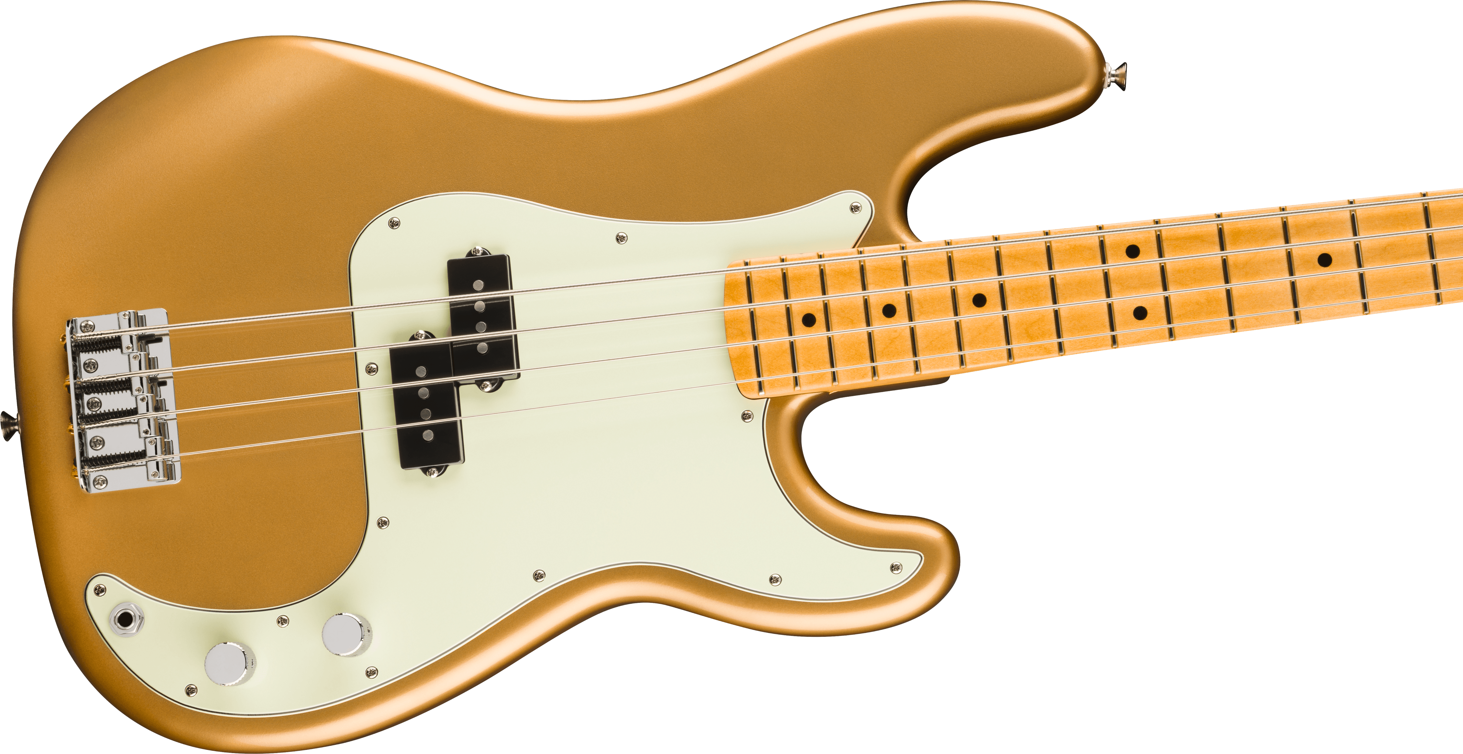 Fender® 75th Anniversary Player II Precision Bass®, Maple Fingerboard, Aztec Gold
