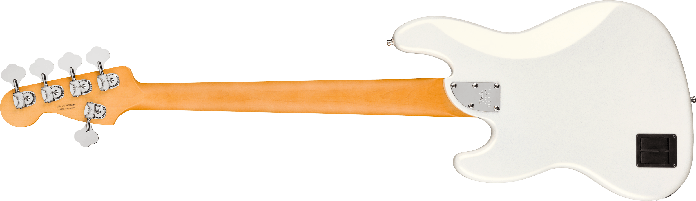 Fender® American Ultra Jazz Bass® V, Maple Fingerboard, Arctic Pearl