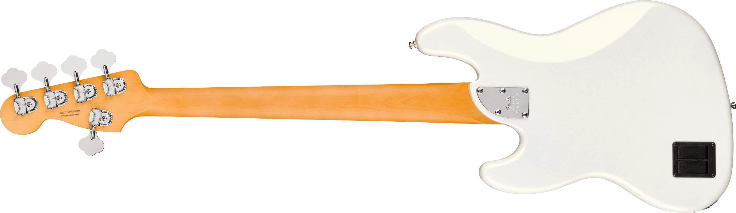 Fender® American Ultra Jazz Bass® V, Maple Fingerboard, Arctic Pearl