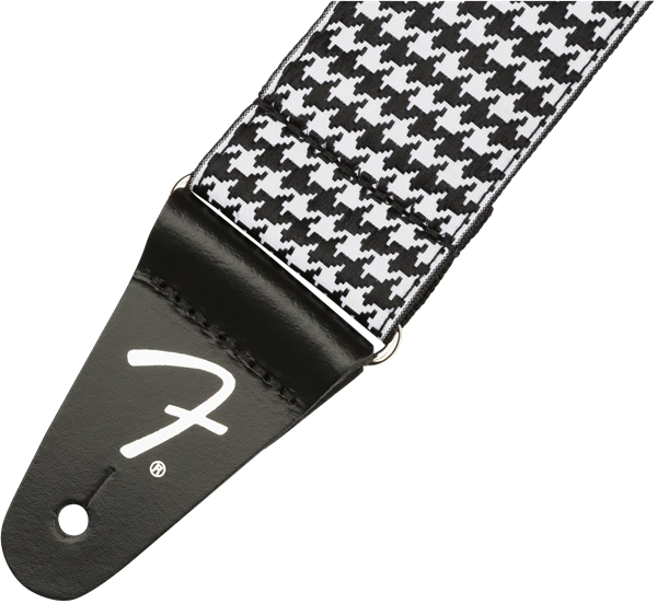 Fender® Houndstooth Jacquard Strap, White, 2"