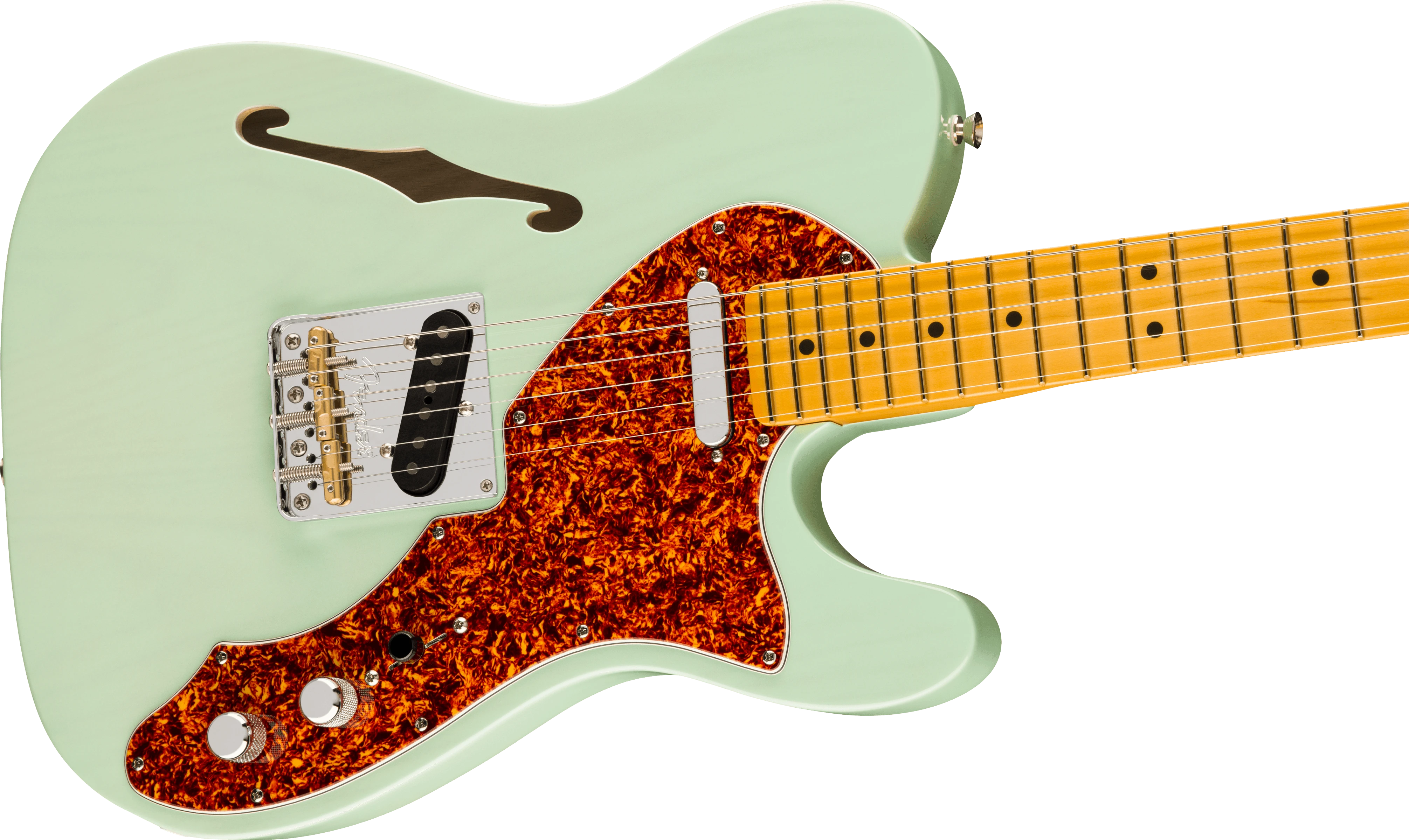 Fender® Limited Edition American Professional II Telecaster® Thinline, Maple Fingerboard, Transparent Surf Green