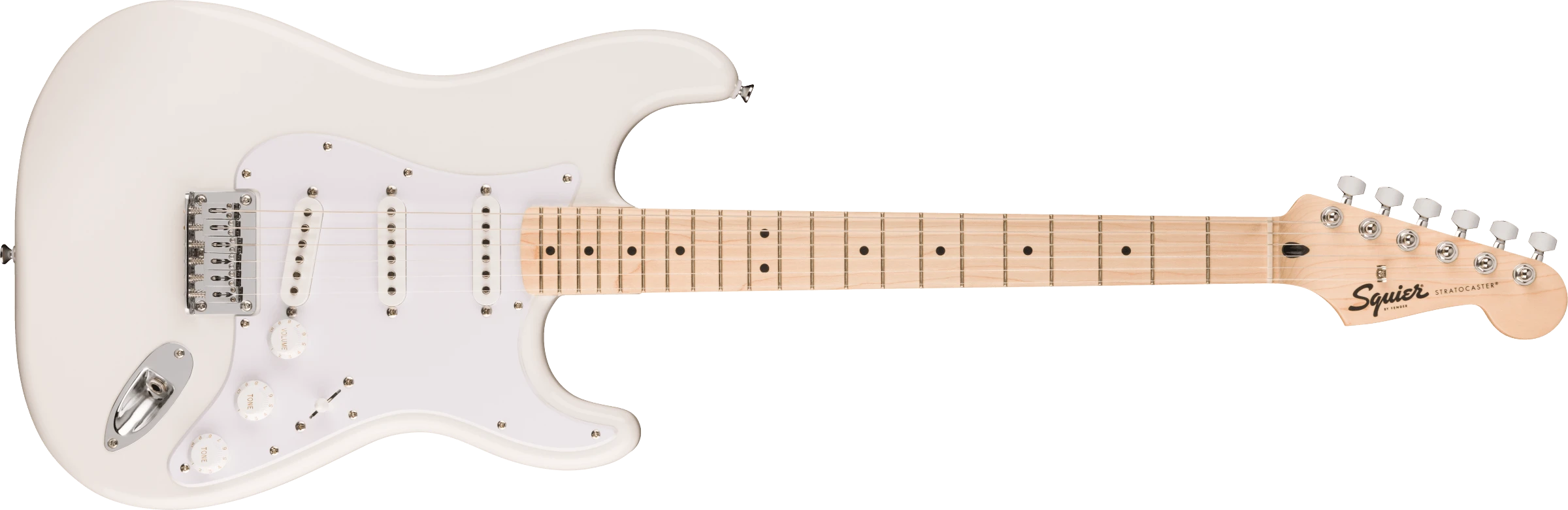 Squier® Squier Sonic® Stratocaster® HT, Maple Fingerboard, White Pickguard, Arctic White